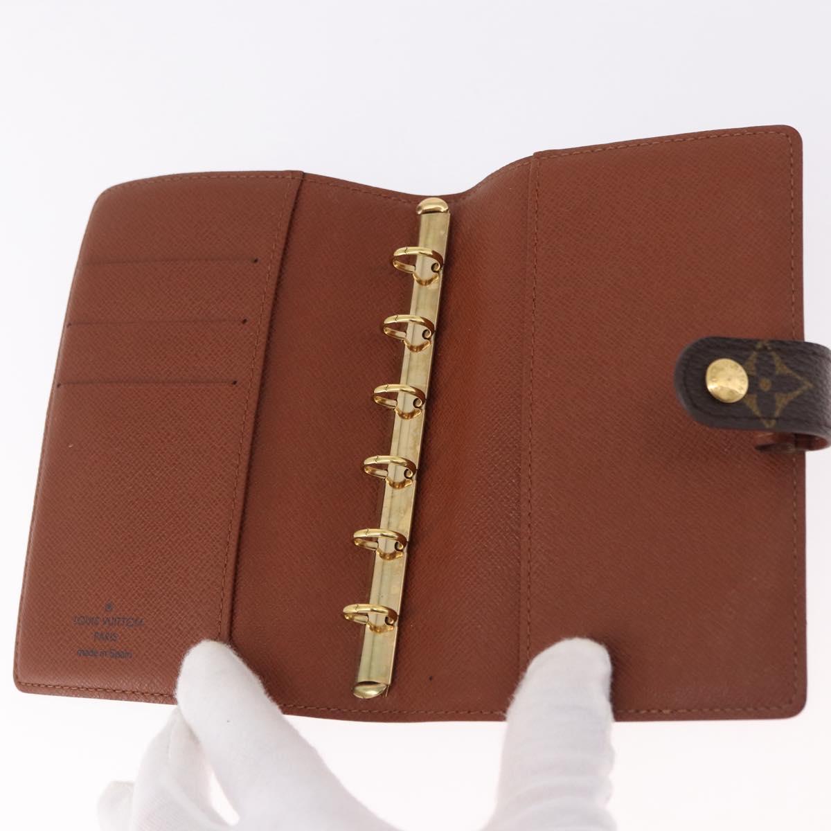 LOUIS VUITTON Monogram Agenda PM Day Planner Cover R20005 LV Auth 186606A