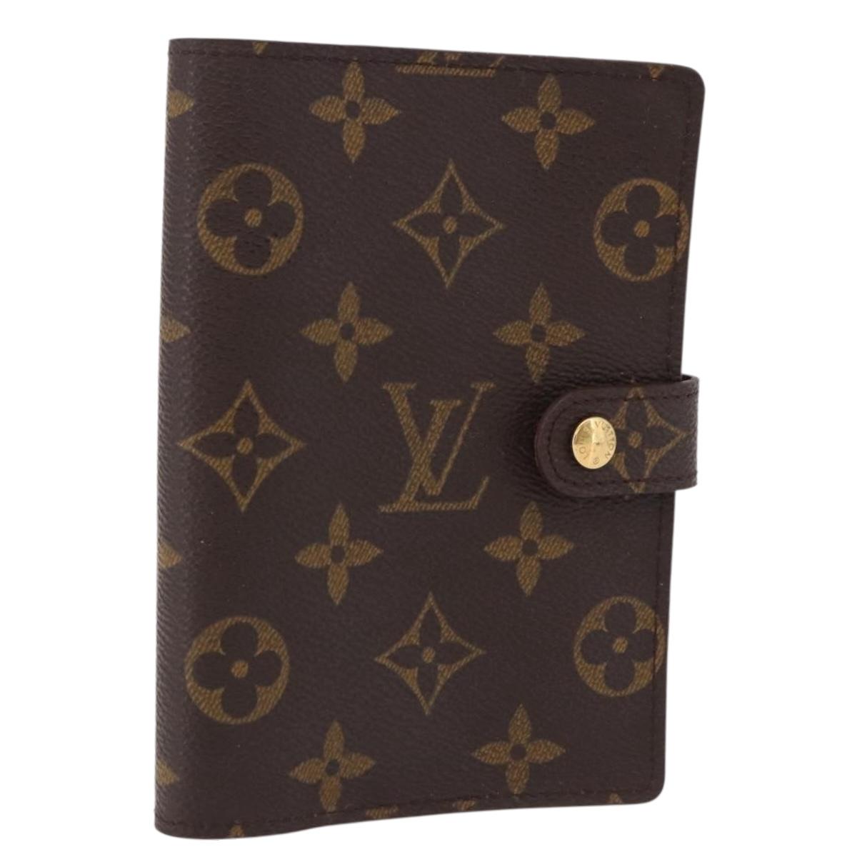 LOUIS VUITTON Monogram Agenda PM Day Planner Cover R20005 LV Auth 186606A