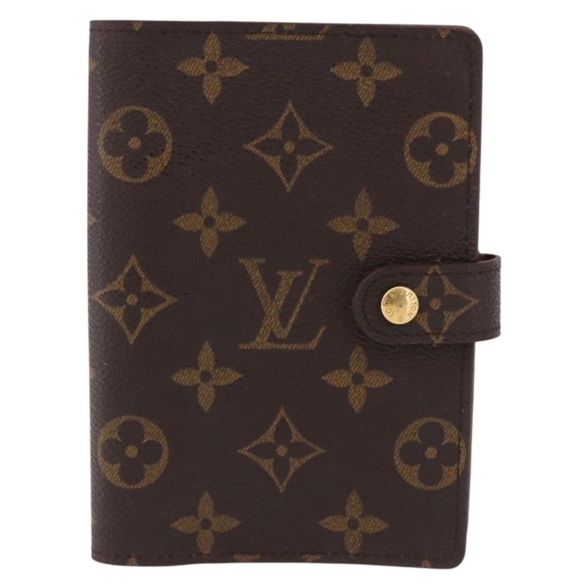LOUIS VUITTON Monogram Agenda PM Day Planner Cover R20005 LV Auth 186606A