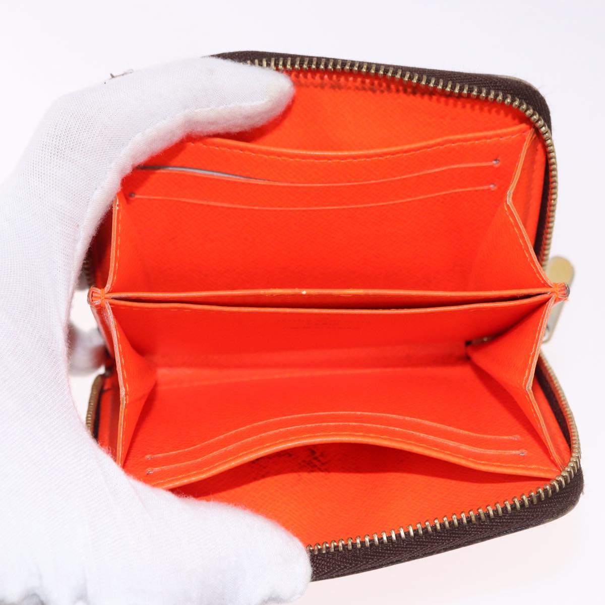 LOUIS VUITTON Monogram Graffiti Zippy Coin Purse Orange M93708 LV Auth 186607