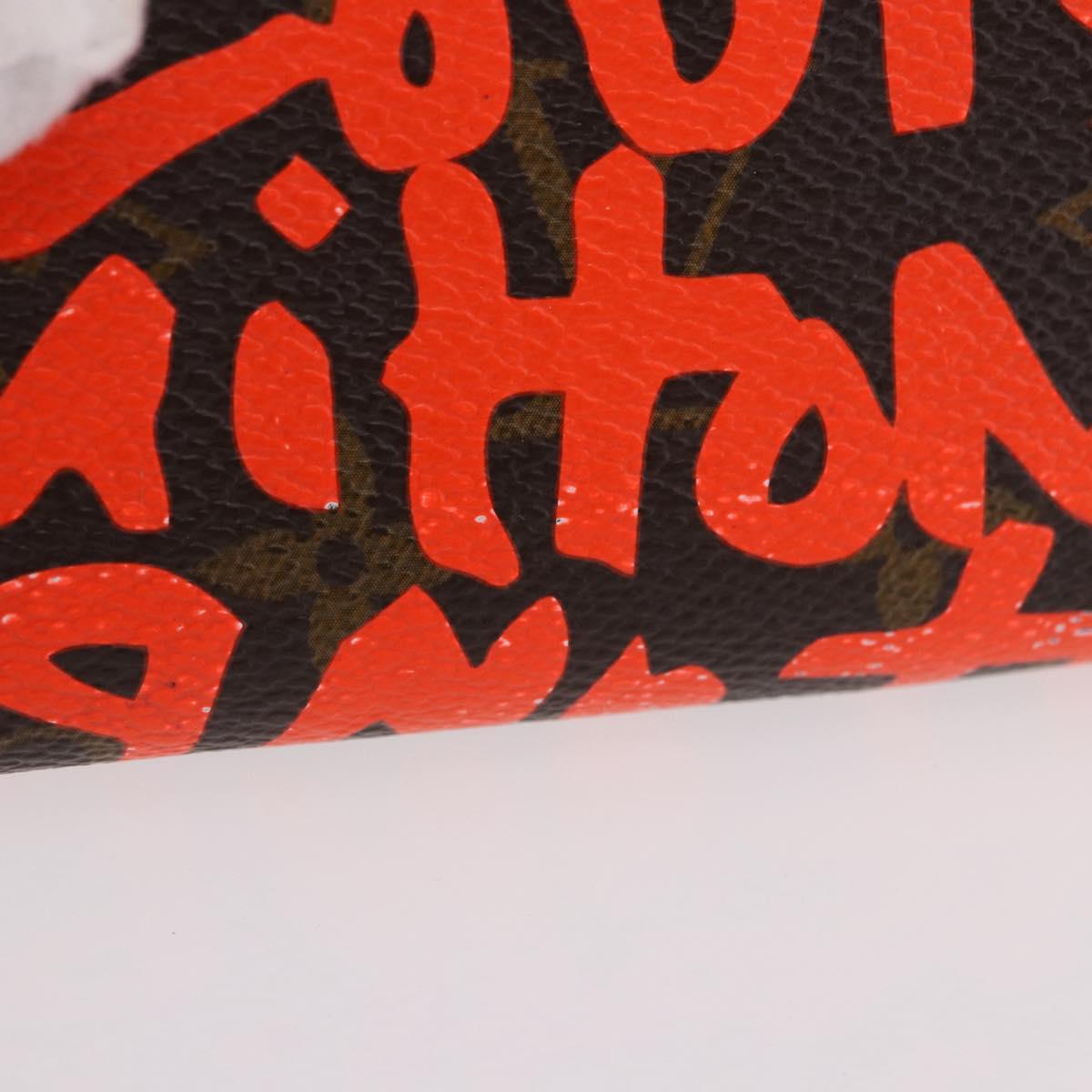 LOUIS VUITTON Monogram Graffiti Zippy Coin Purse Orange M93708 LV Auth 186607