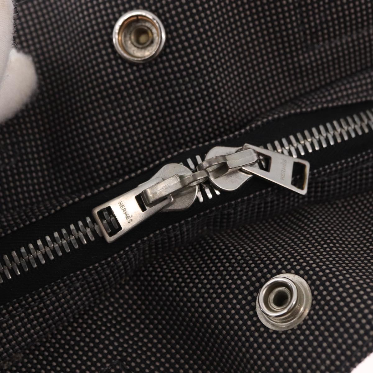HERMES Her Line A Dos PM Backpack Canvas Gray Silver Auth 186618A