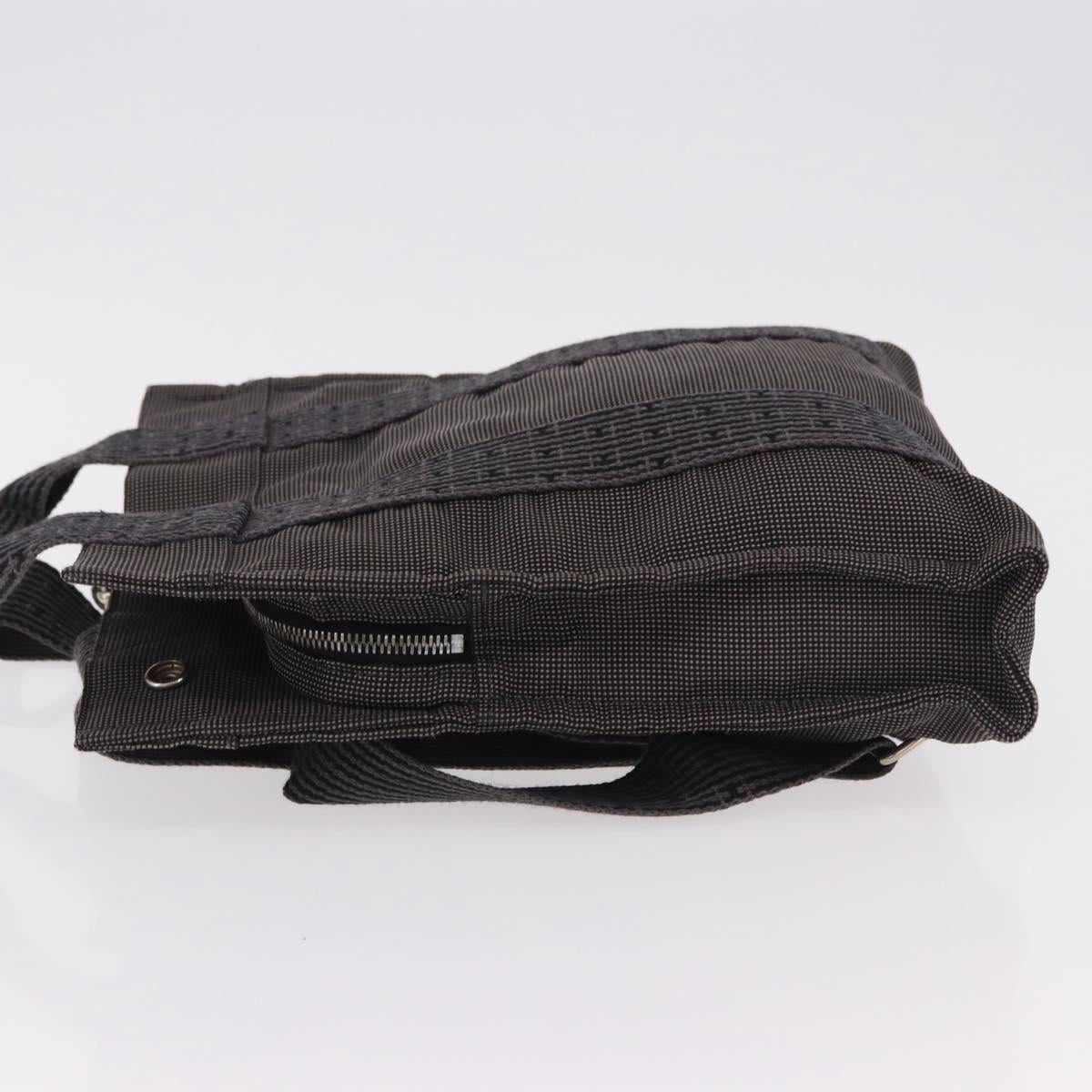 HERMES Her Line A Dos PM Backpack Canvas Gray Silver Auth 186618A