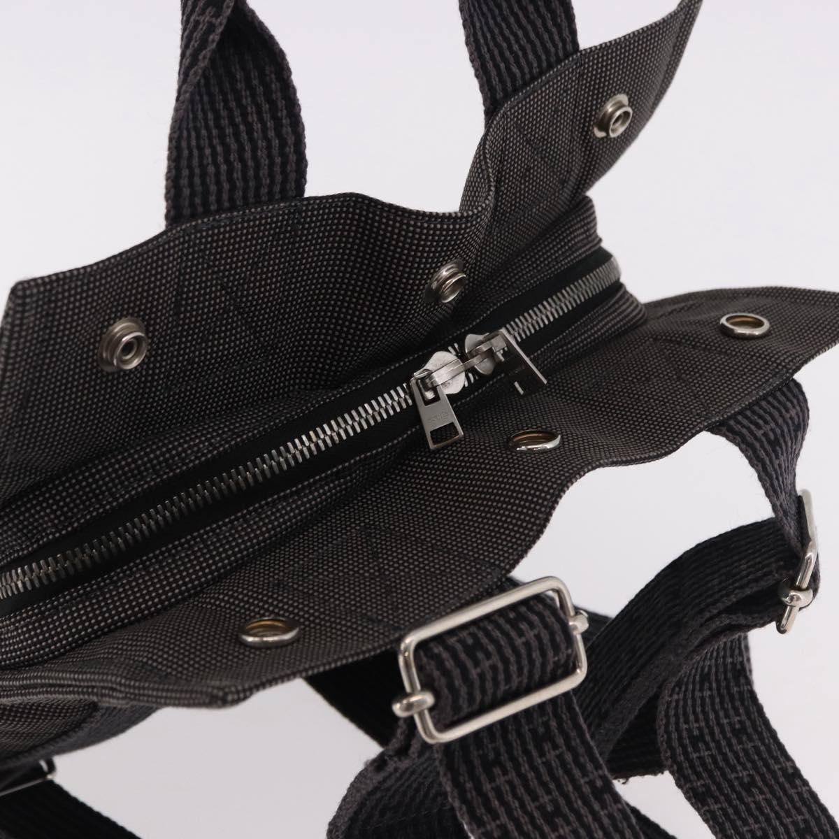 HERMES Her Line A Dos PM Backpack Canvas Gray Silver Auth 186618A