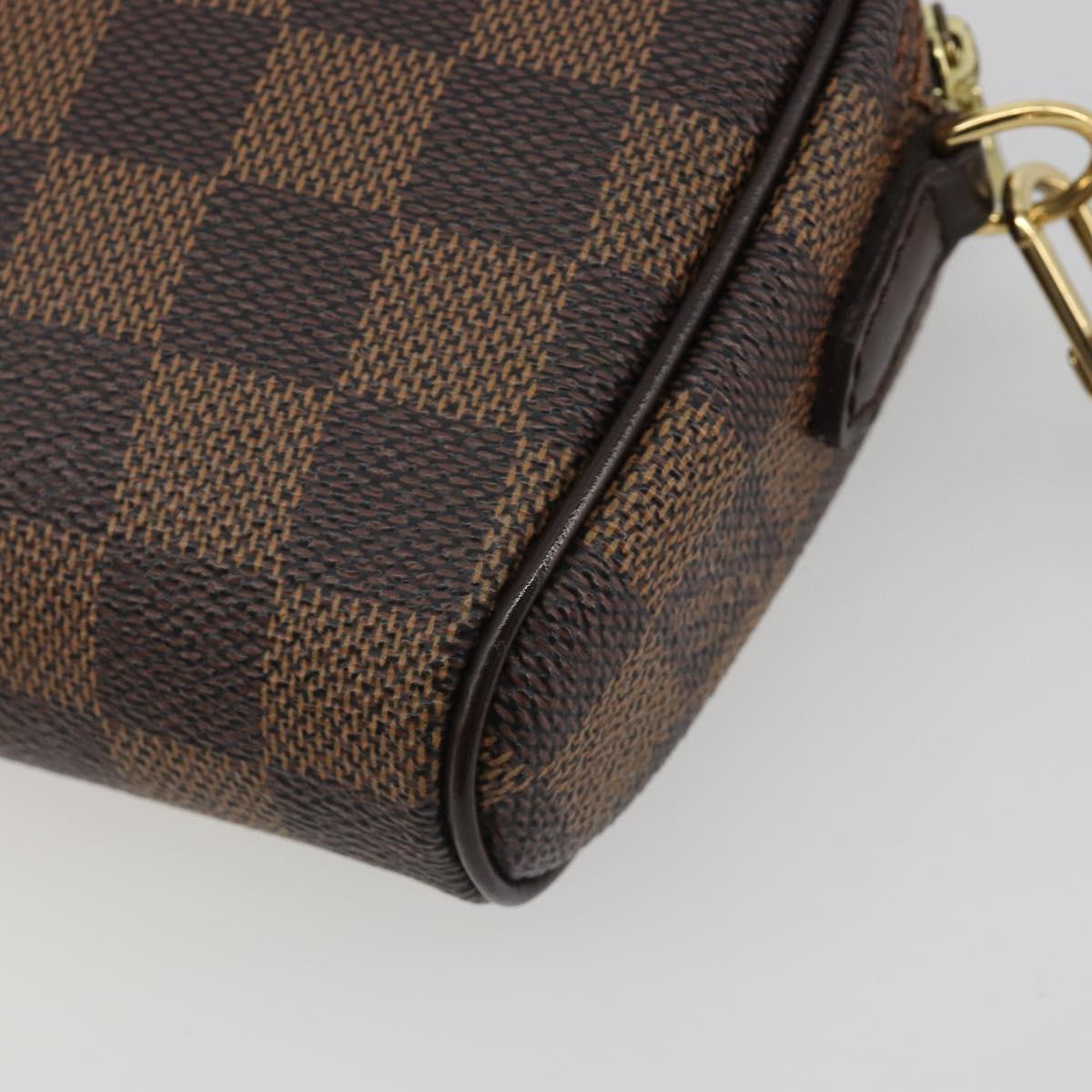 LOUIS VUITTON Damier Ebene Pochette Ipanema Shoulder Bag N51296 LV Auth 186622A