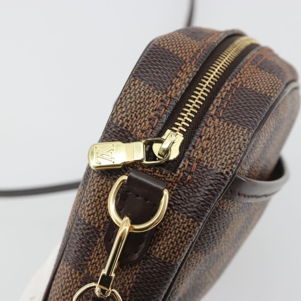 LOUIS VUITTON Damier Ebene Pochette Ipanema Shoulder Bag N51296 LV Auth 186622A