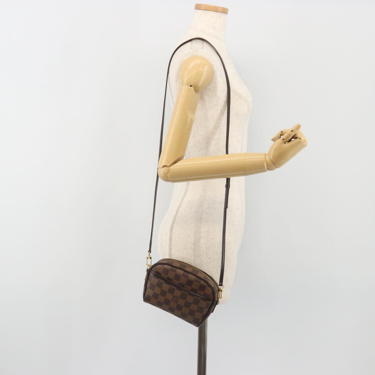 LOUIS VUITTON Damier Ebene Pochette Ipanema Shoulder Bag N51296 LV Auth 186622A