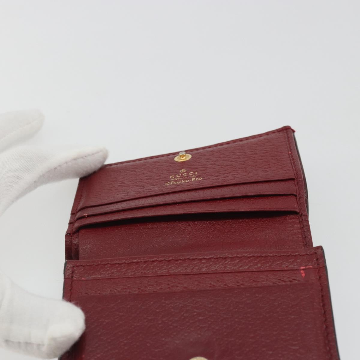 GUCCI Micro GG Supreme Doraemon Compact Wallet PVC Beige 647788 Auth 186625A