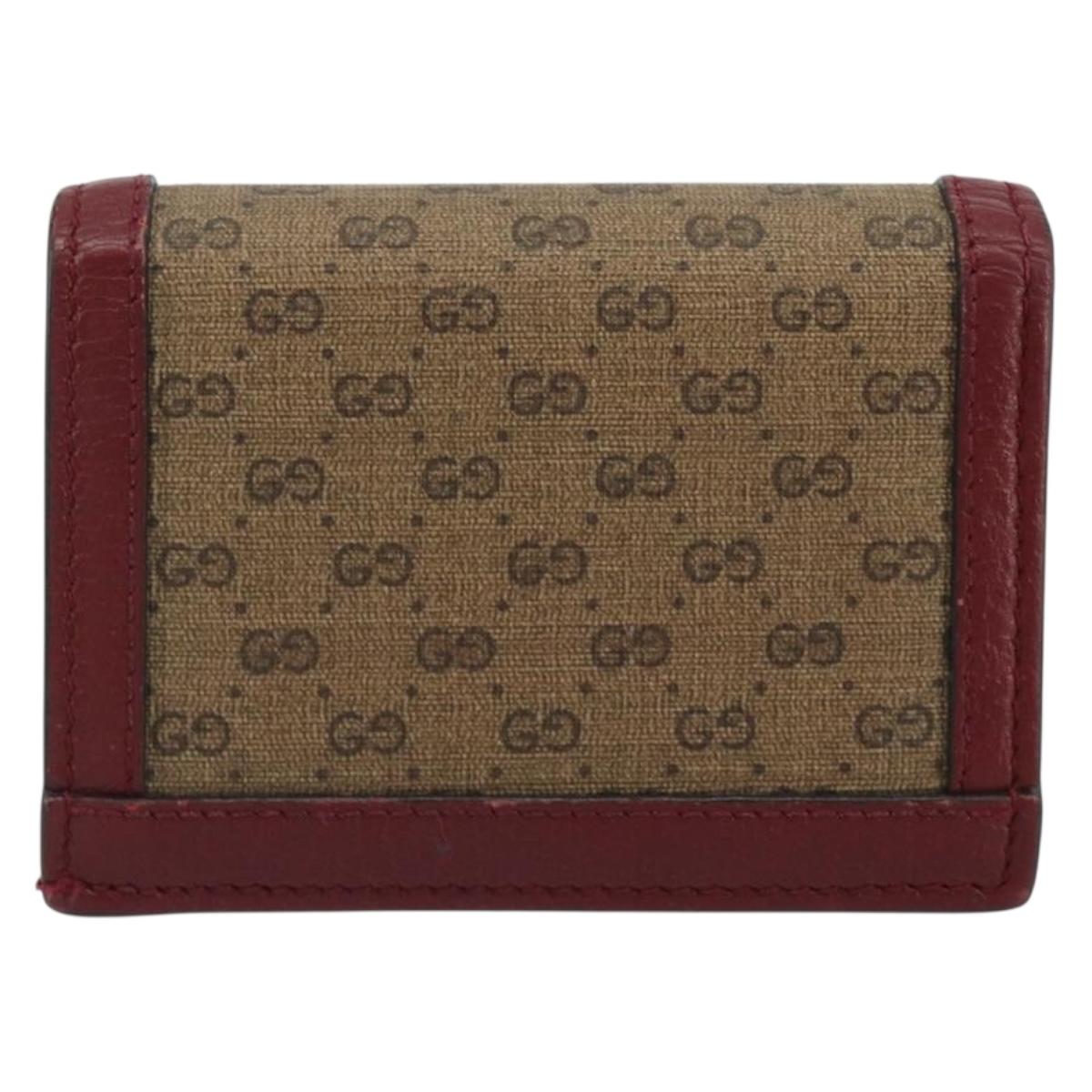 GUCCI Micro GG Supreme Doraemon Compact Wallet PVC Beige 647788 Auth 186625A