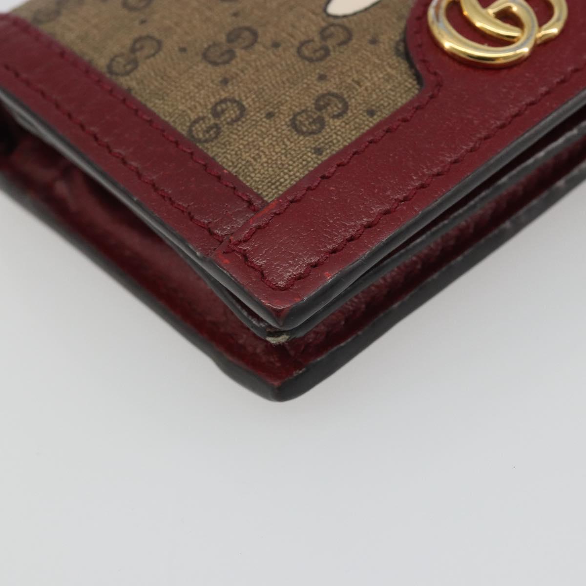 GUCCI Micro GG Supreme Doraemon Compact Wallet PVC Beige 647788 Auth 186625A