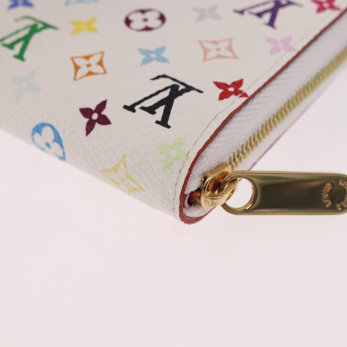 LOUIS VUITTON Monogram Multicolor Zippy Coin Purse White M93741 Auth 186626SAM