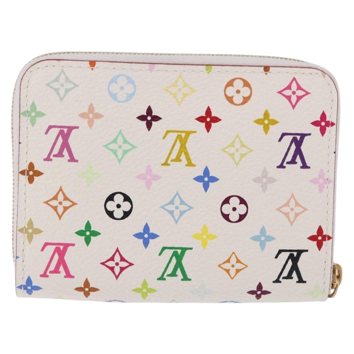 LOUIS VUITTON Monogram Multicolor Zippy Coin Purse White M93741 Auth 186626SAM