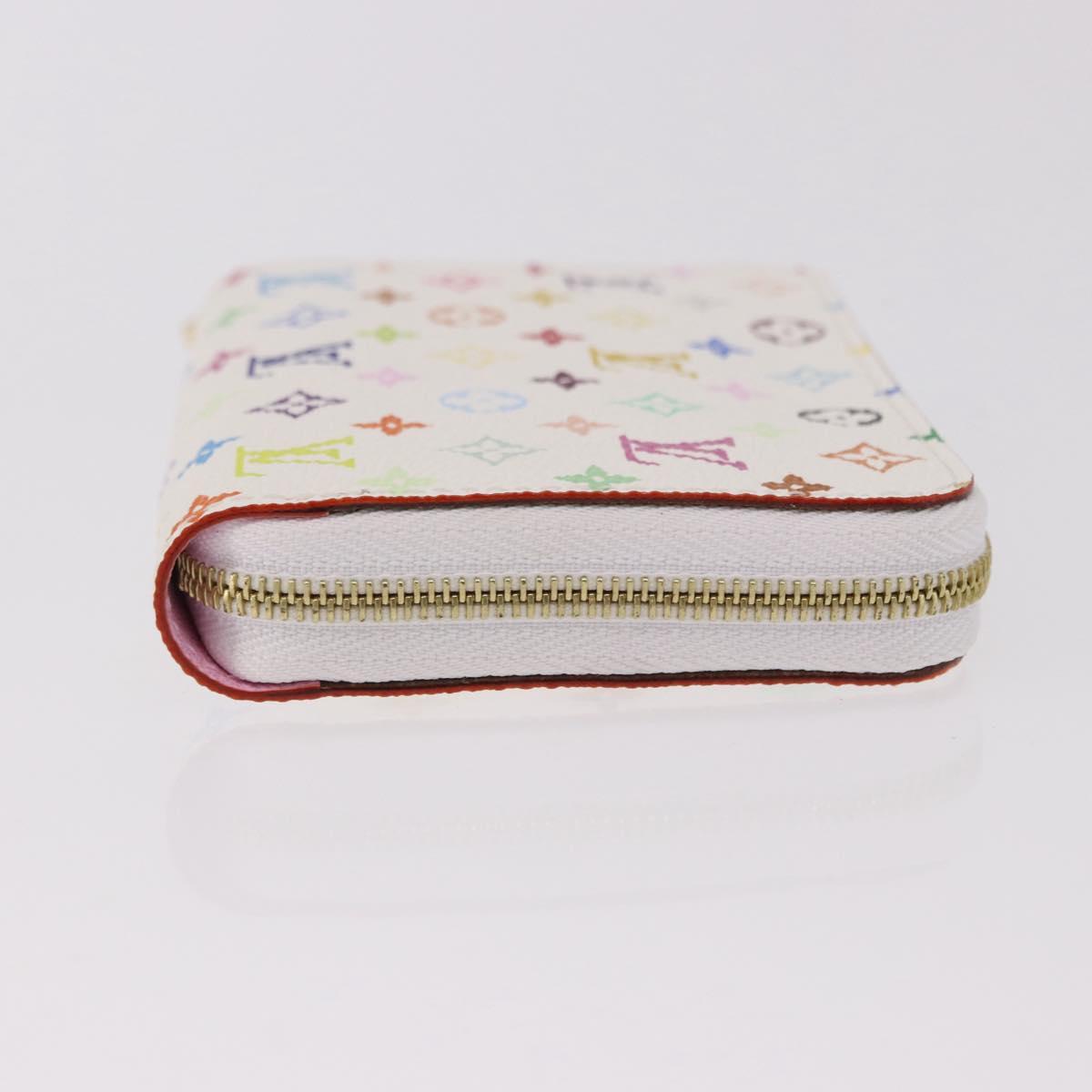 LOUIS VUITTON Monogram Multicolor Zippy Coin Purse White M93741 Auth 186626SAM
