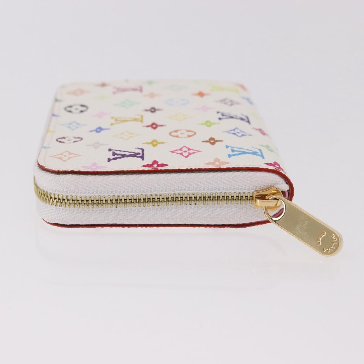 LOUIS VUITTON Monogram Multicolor Zippy Coin Purse White M93741 Auth 186626SAM