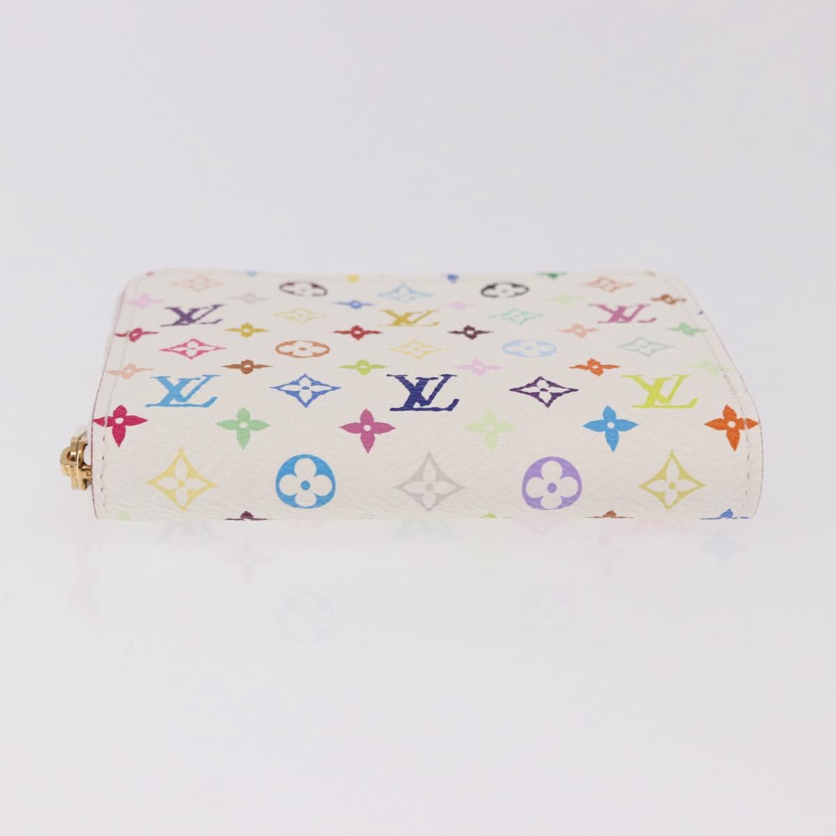 LOUIS VUITTON Monogram Multicolor Zippy Coin Purse White M93741 Auth 186626SAM