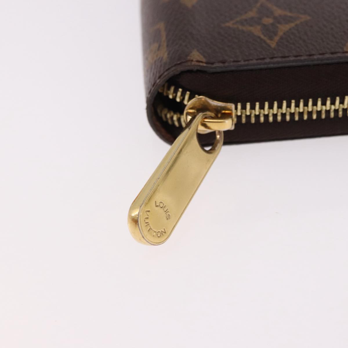 LOUIS VUITTON Monogram Zippy Wallet Long Wallet M42616 LV Auth 186627V