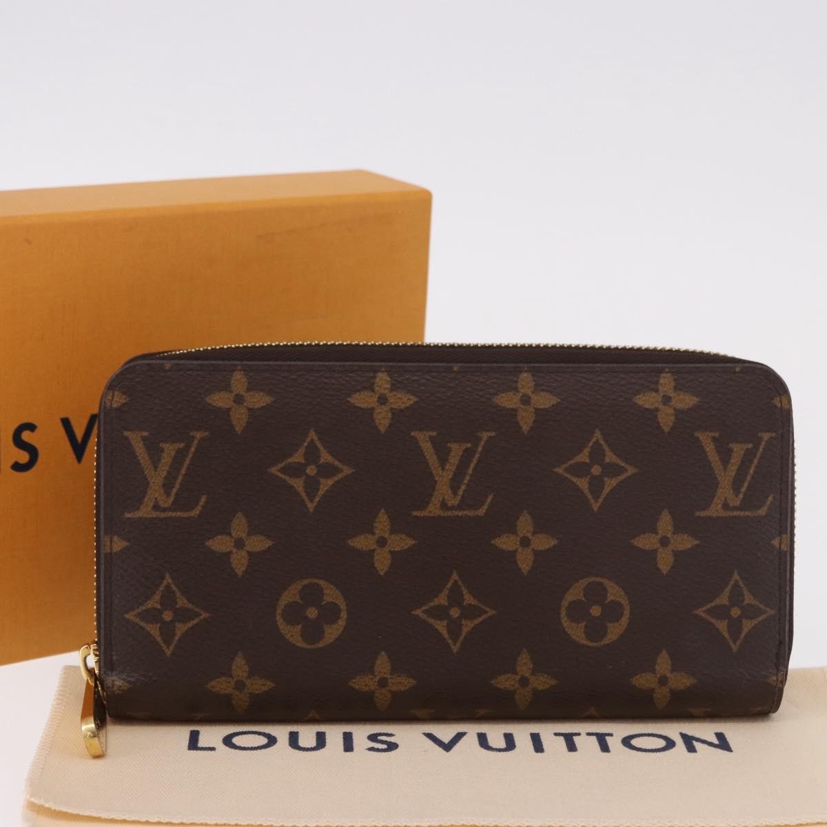 LOUIS VUITTON Monogram Zippy Wallet Long Wallet M42616 LV Auth 186627V