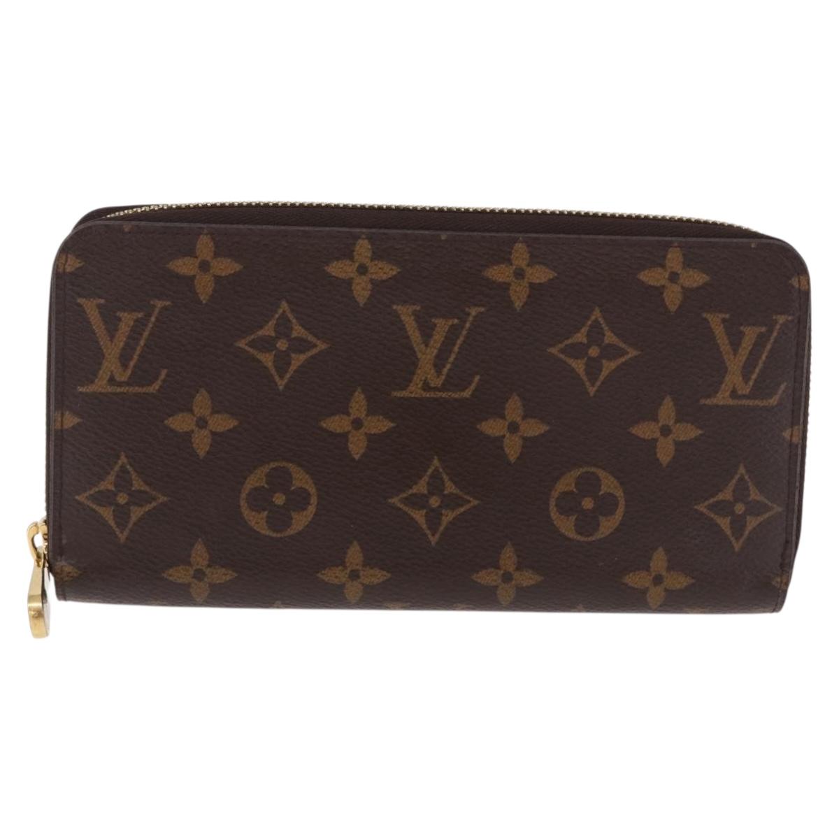 LOUIS VUITTON Monogram Zippy Wallet Long Wallet M42616 LV Auth 186627V