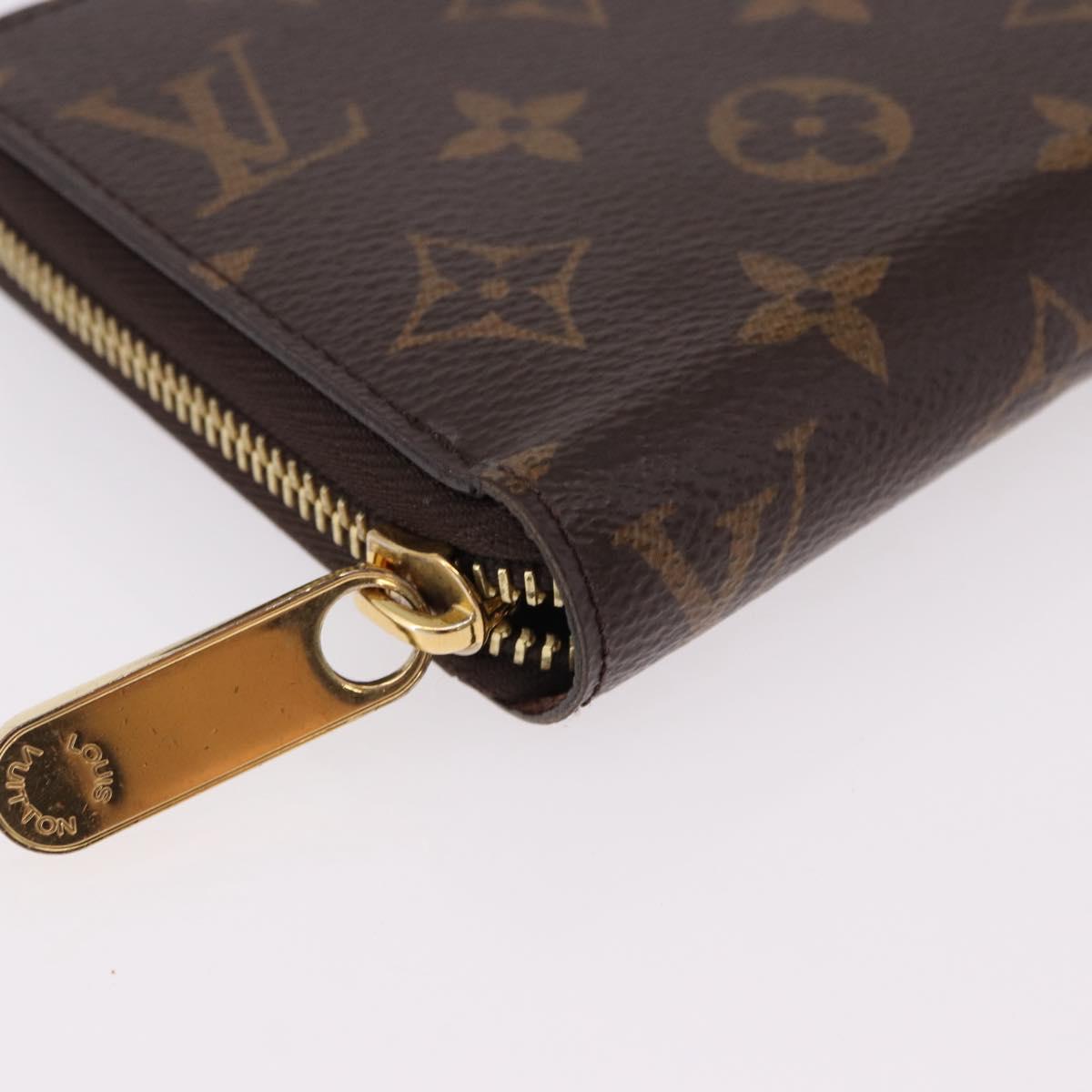 LOUIS VUITTON Monogram Zippy Wallet Long Wallet M42616 LV Auth 186627V