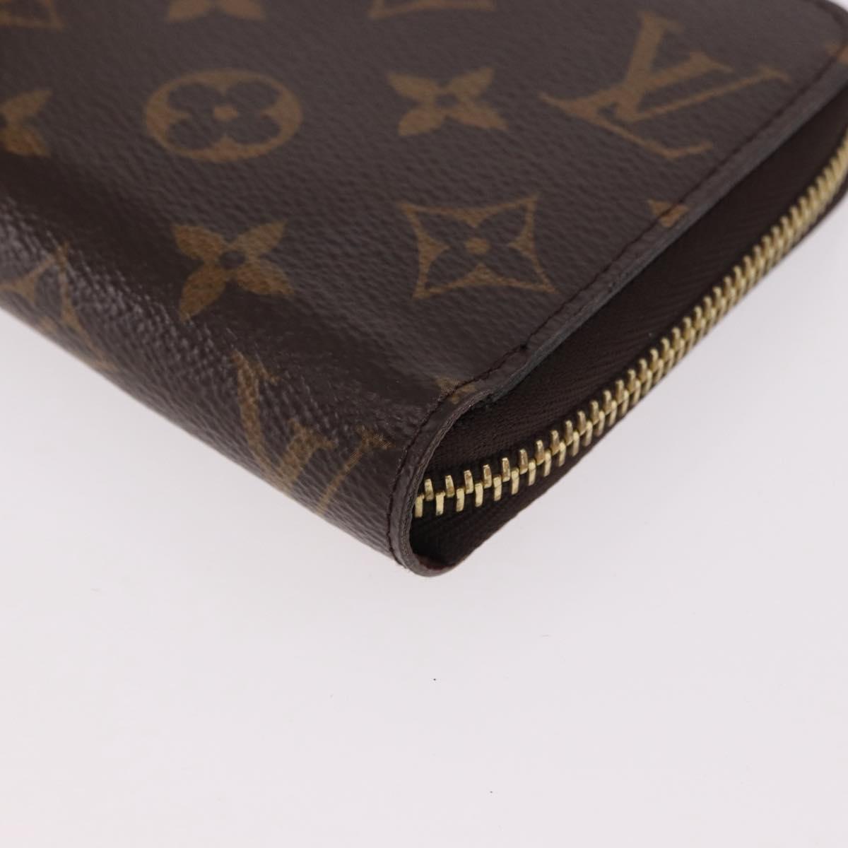 LOUIS VUITTON Monogram Zippy Wallet Long Wallet M42616 LV Auth 186627V