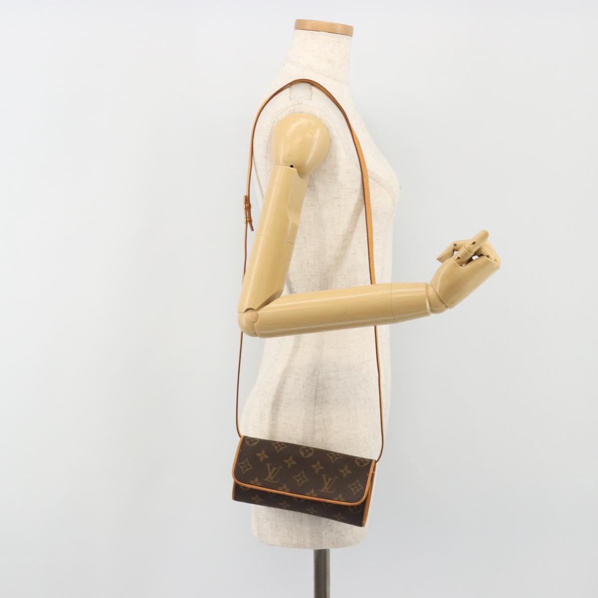 LOUIS VUITTON Monogram Pochette Twin PM Shoulder Bag M51854 LV Auth 186629A