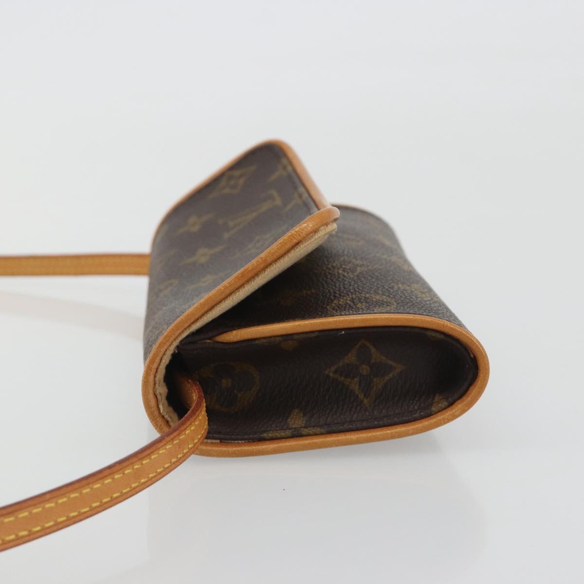 LOUIS VUITTON Monogram Pochette Twin PM Shoulder Bag M51854 LV Auth 186629A