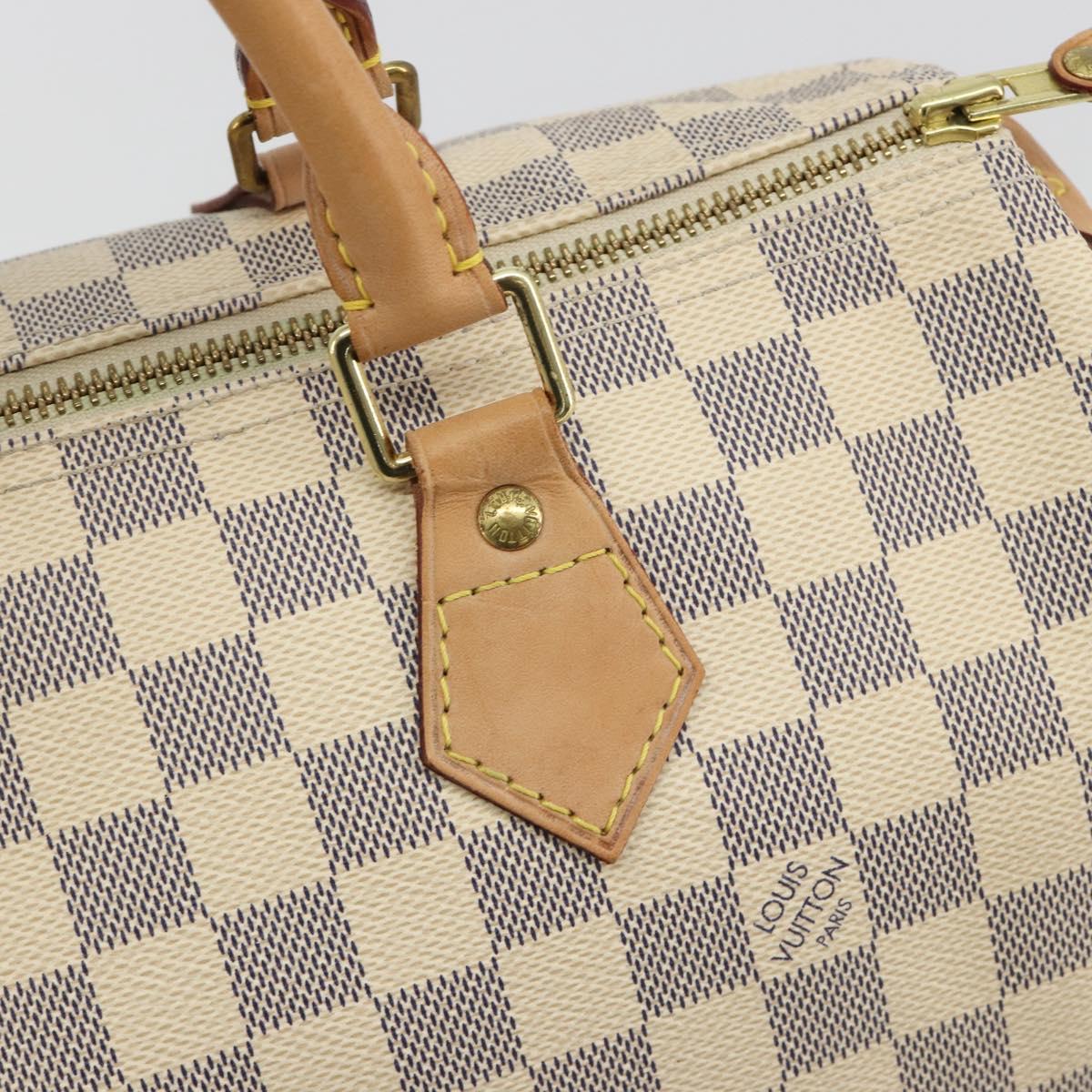 LOUIS VUITTON Damier Azur Speedy 30 Hand Bag N41533 LV Auth 186634A
