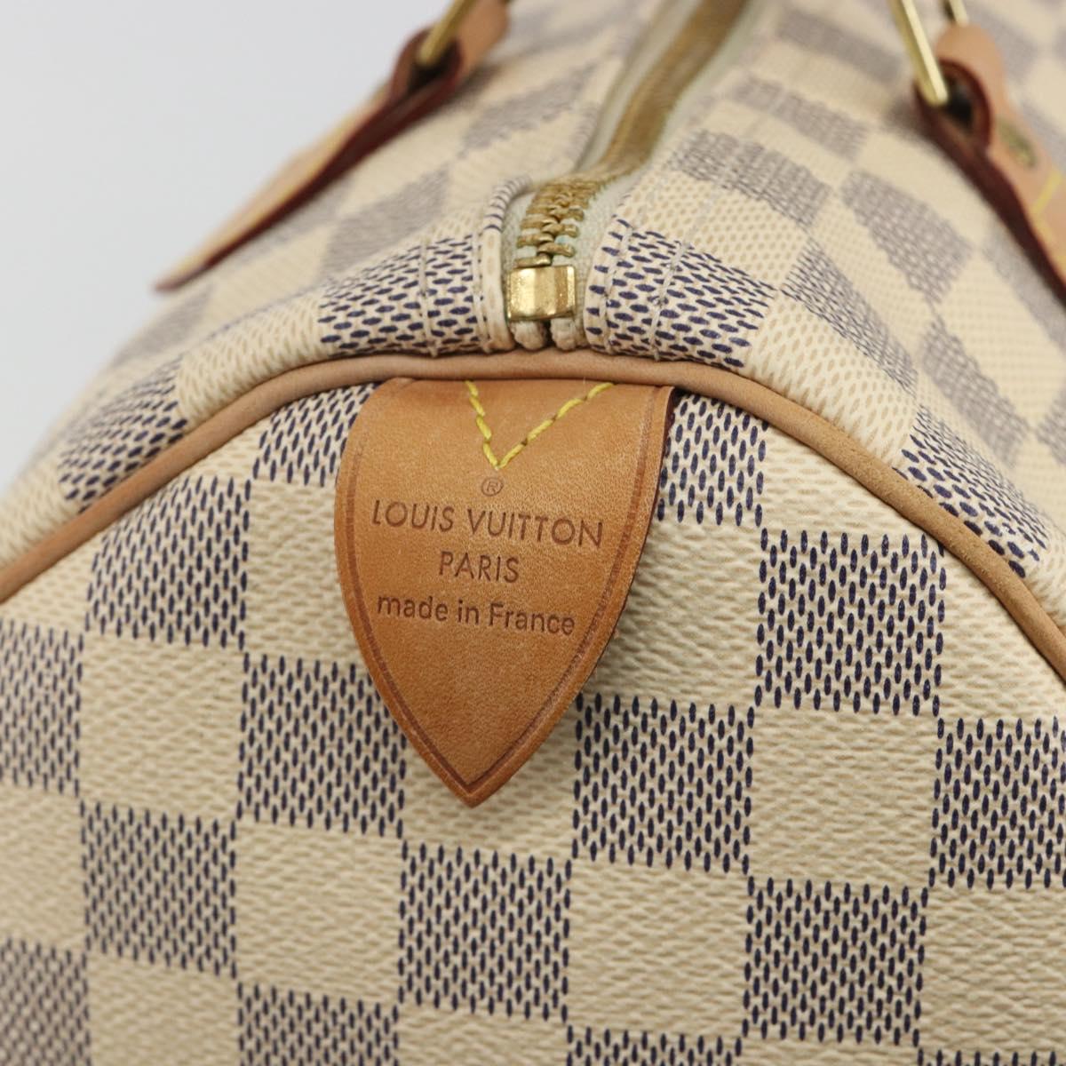 LOUIS VUITTON Damier Azur Speedy 30 Hand Bag N41533 LV Auth 186634A