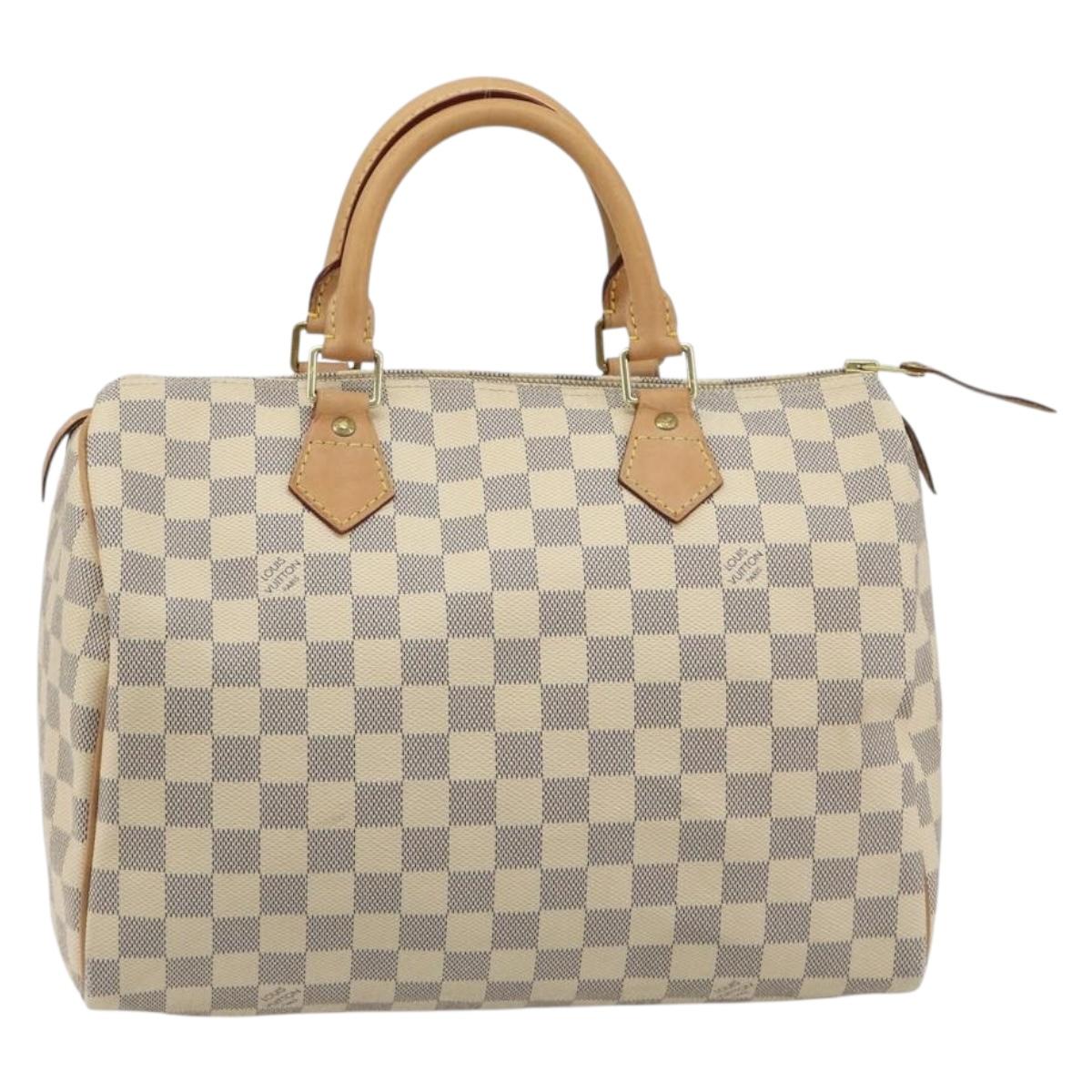 LOUIS VUITTON Damier Azur Speedy 30 Hand Bag N41533 LV Auth 186634A