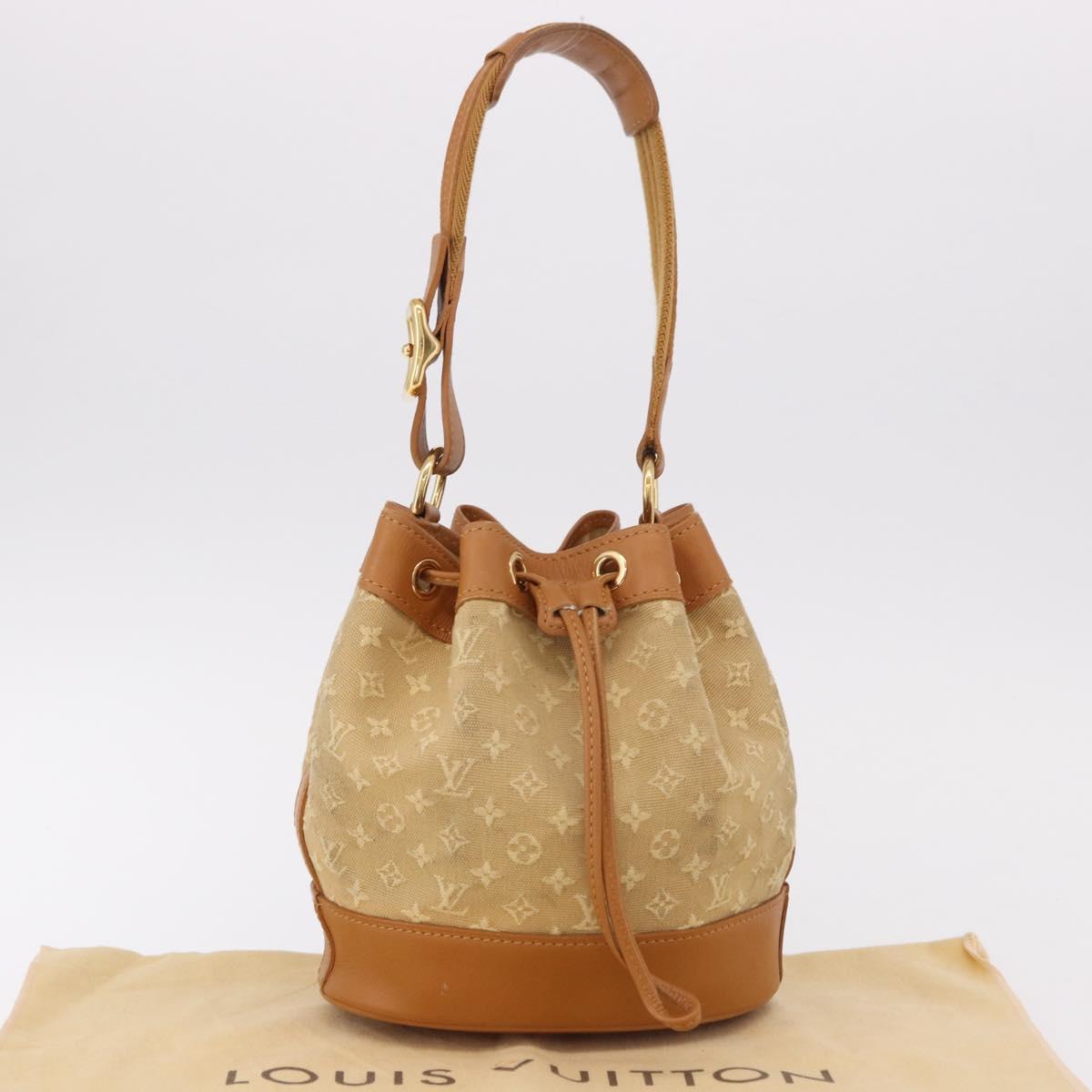 LOUIS VUITTON Monogram Mini Noelie Shoulder Bag Beige M92689 LV Auth 186638V
