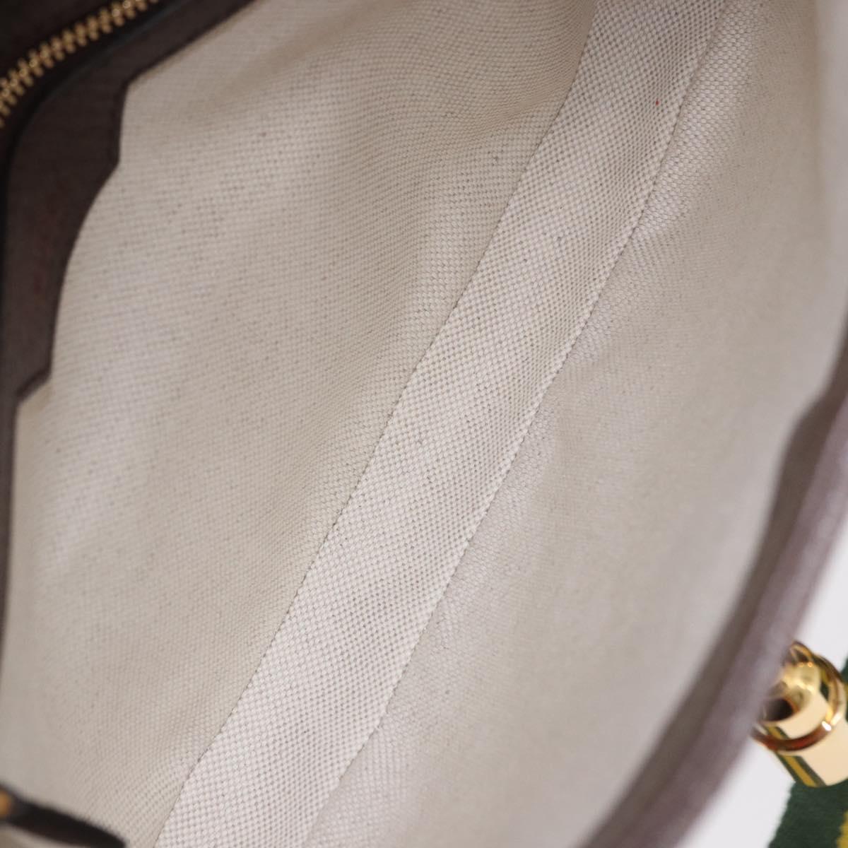 GUCCI Jackie 1961 GG Supreme Bag PVC Leather 3way Beige 678843 Auth 186639SM
