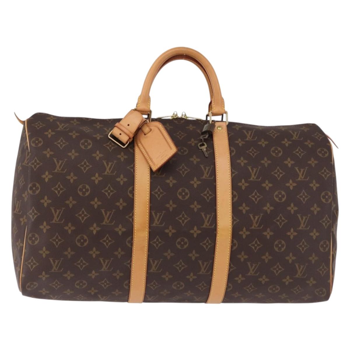 LOUIS VUITTON Monogram Keepall 50 Boston Bag M41426 LV Auth 186643A