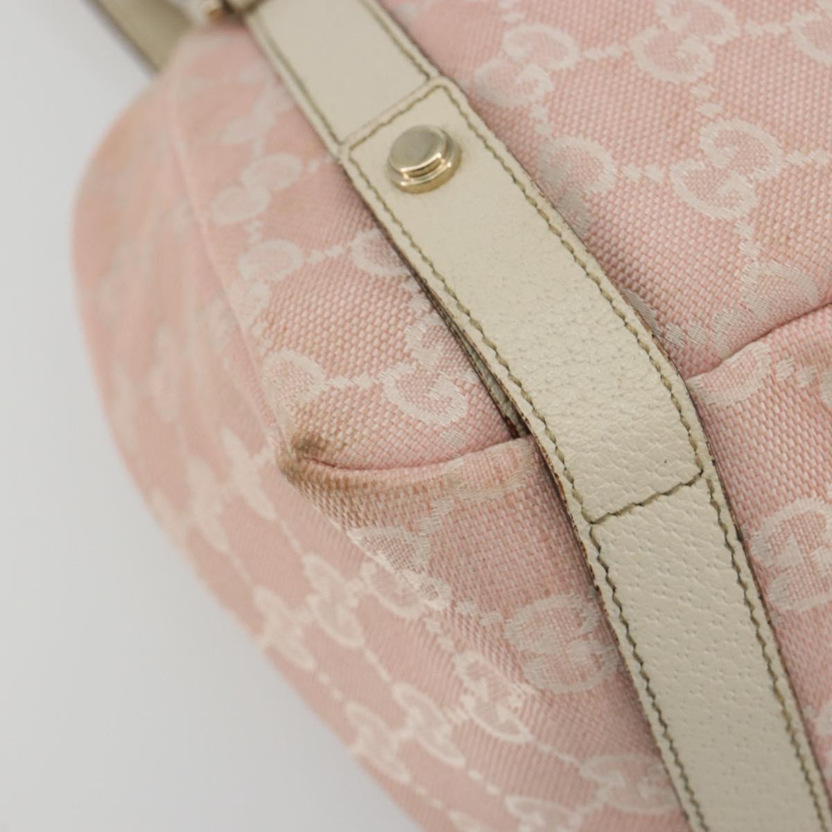GUCCI GG Canvas Abbey Tote Bag Pink Gold 130736 Auth 186647