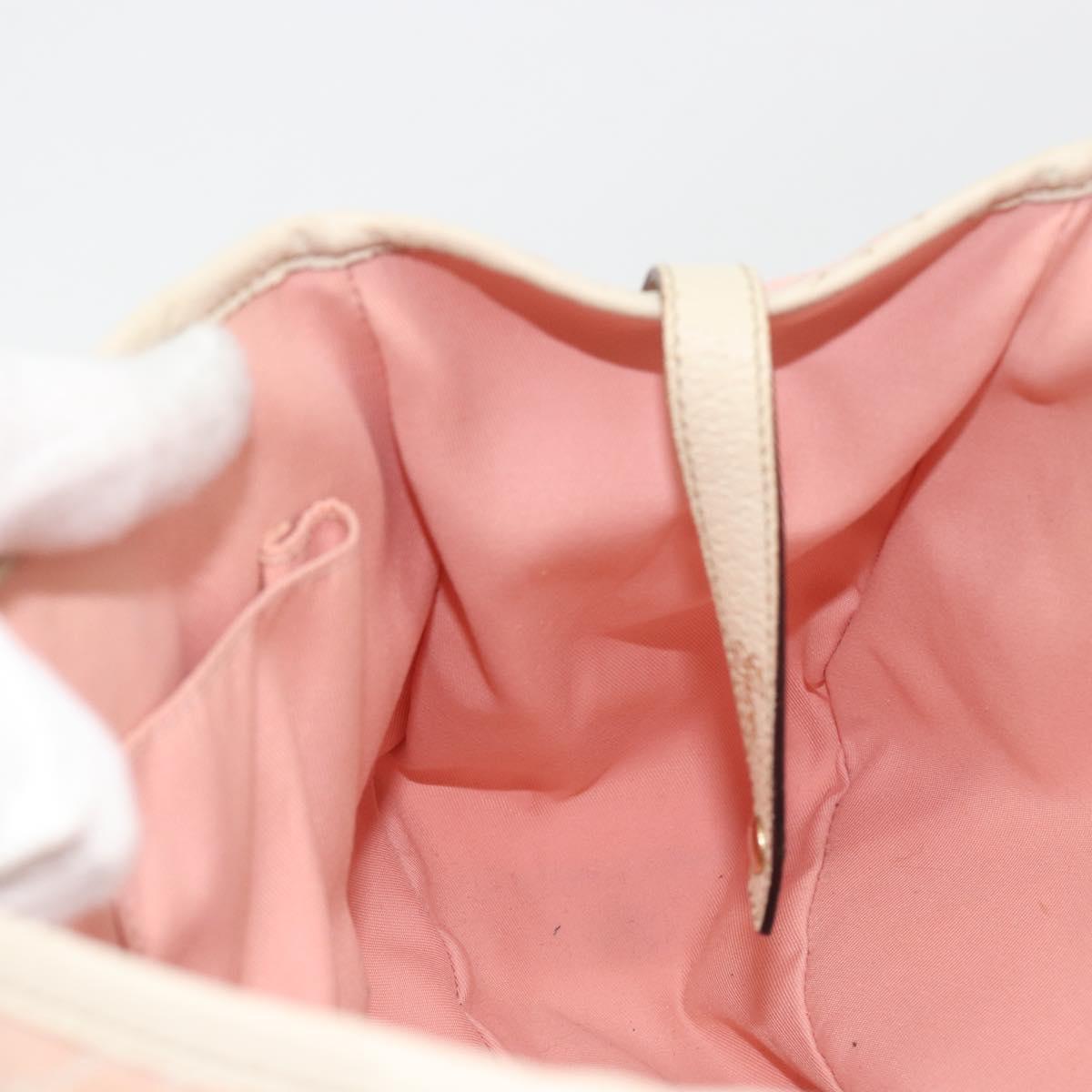 GUCCI GG Canvas Abbey Tote Bag Pink Gold 130736 Auth 186647
