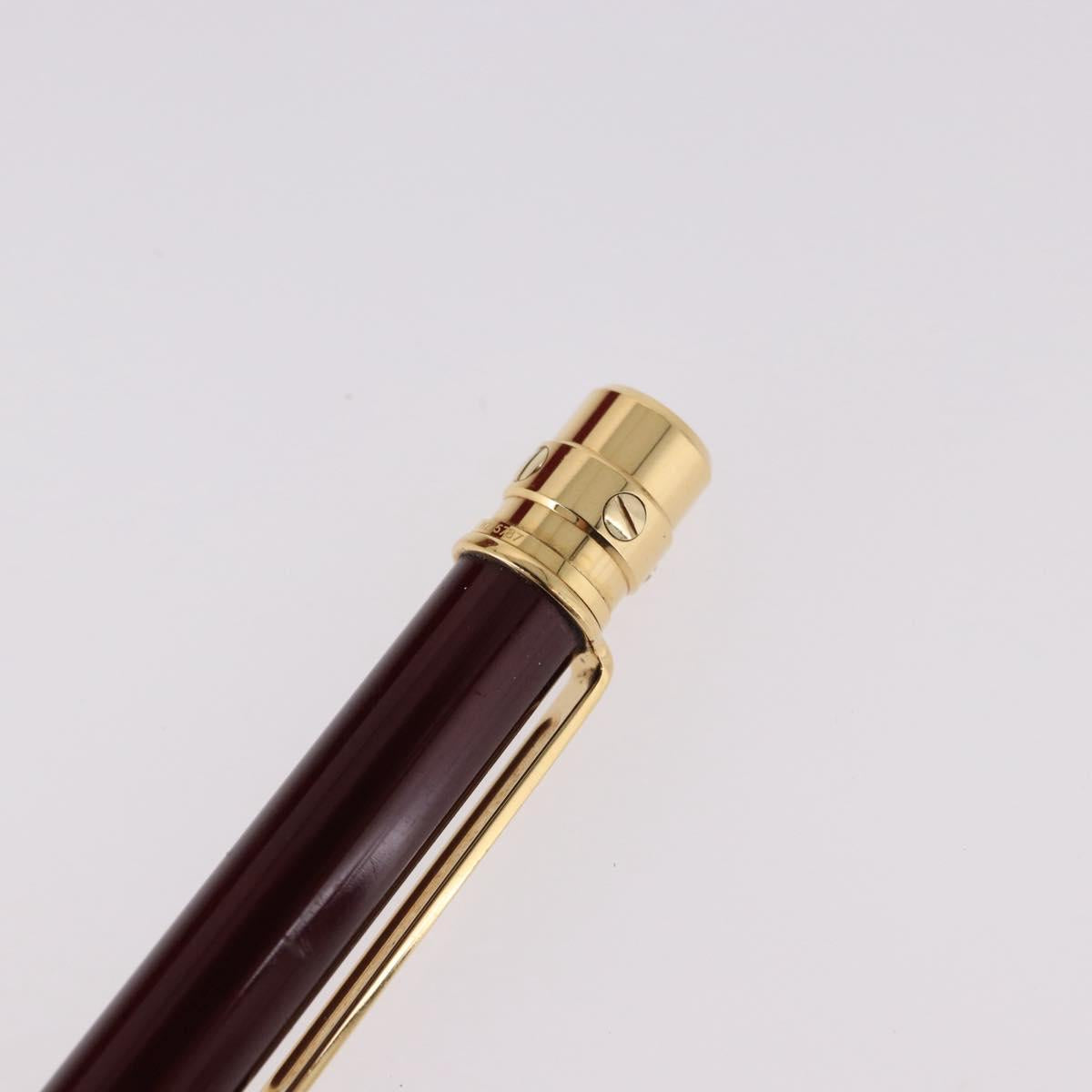CARTIER Santos de Cartier Ballpoint Ballpoint Pen metal Bordeaux Auth 186650M