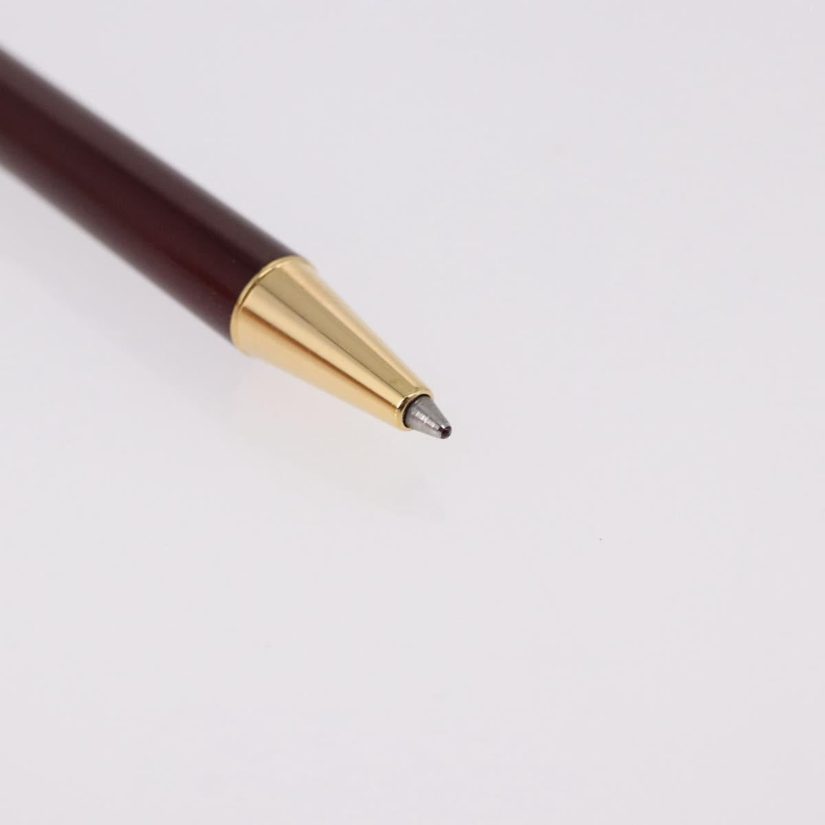 CARTIER Santos de Cartier Ballpoint Ballpoint Pen metal Bordeaux Auth 186650M