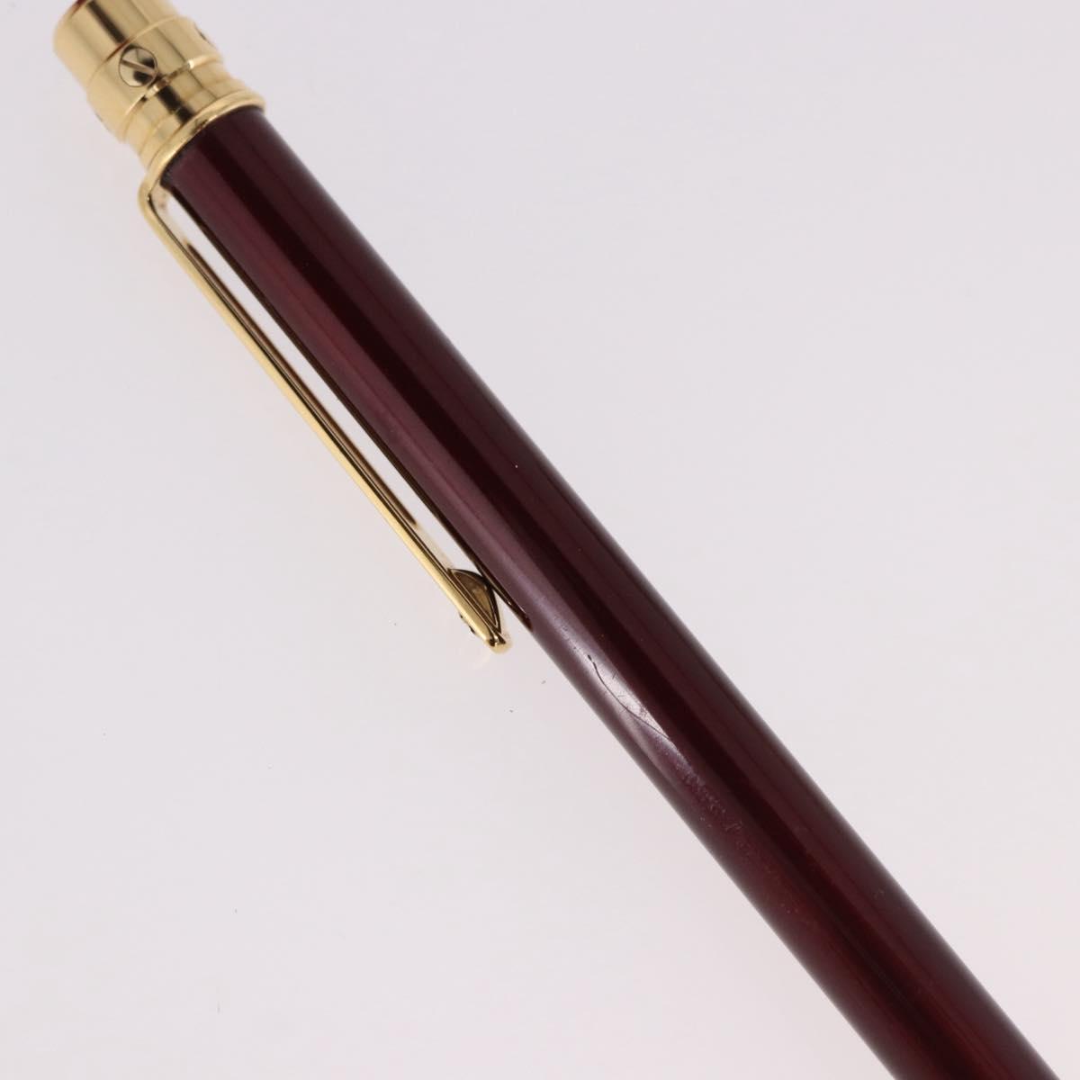 CARTIER Santos de Cartier Ballpoint Ballpoint Pen metal Bordeaux Auth 186650M