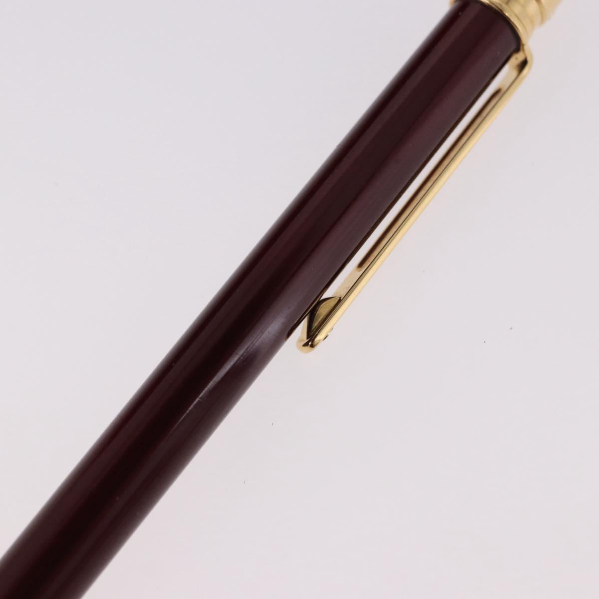 CARTIER Santos de Cartier Ballpoint Ballpoint Pen metal Bordeaux Auth 186650M