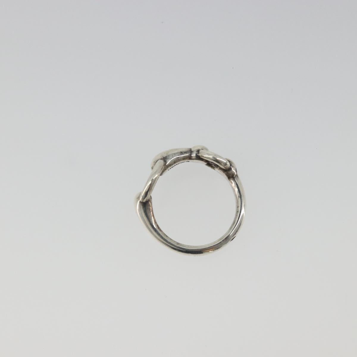 HERMES Horsebit Ring Ag925 Silver Auth 186657M