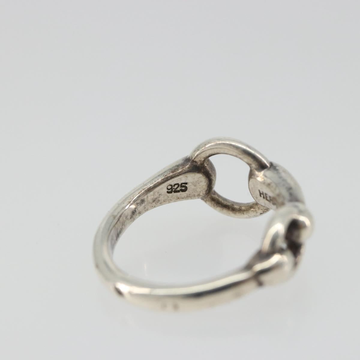 HERMES Horsebit Ring Ag925 Silver Auth 186657M