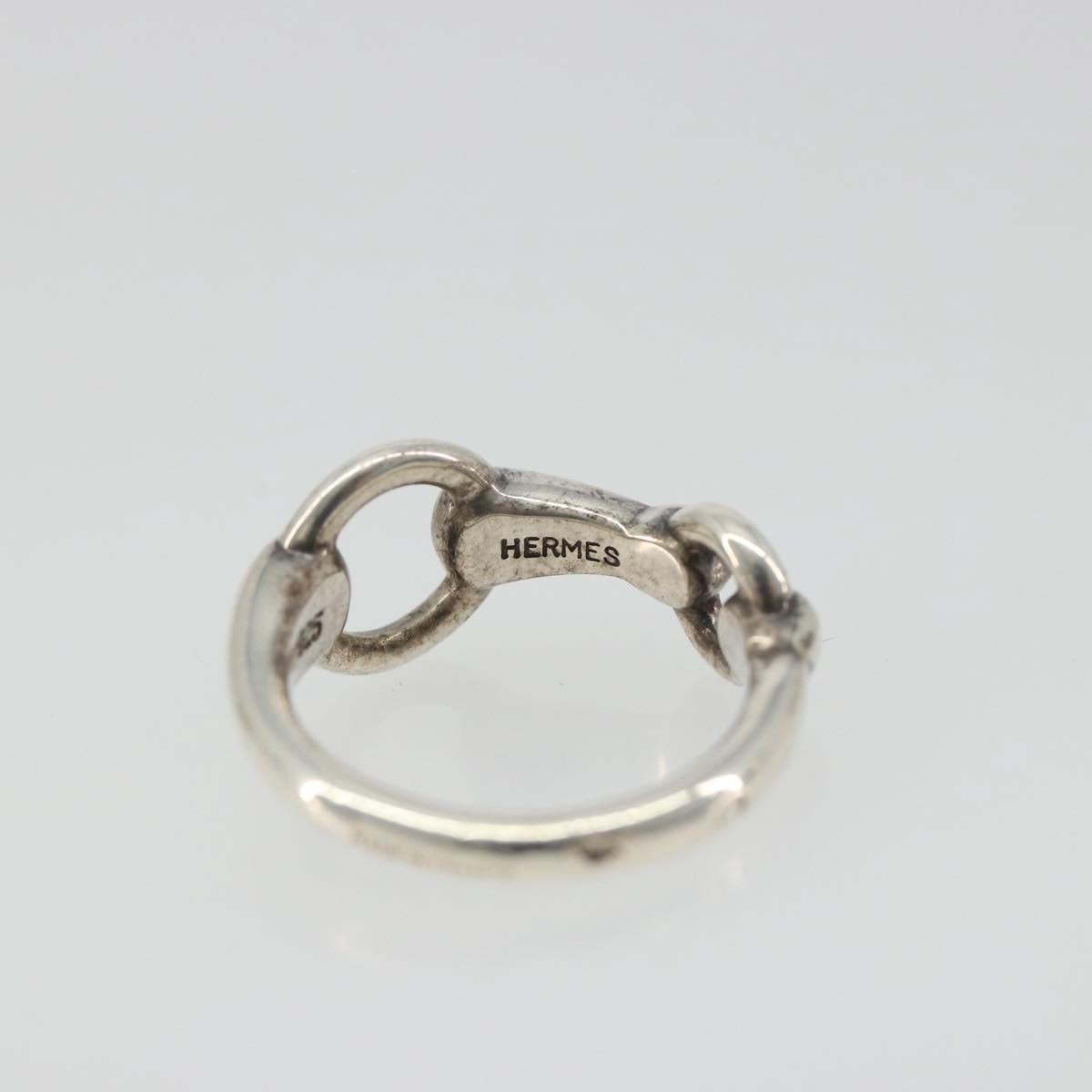 HERMES Horsebit Ring Ag925 Silver Auth 186657M