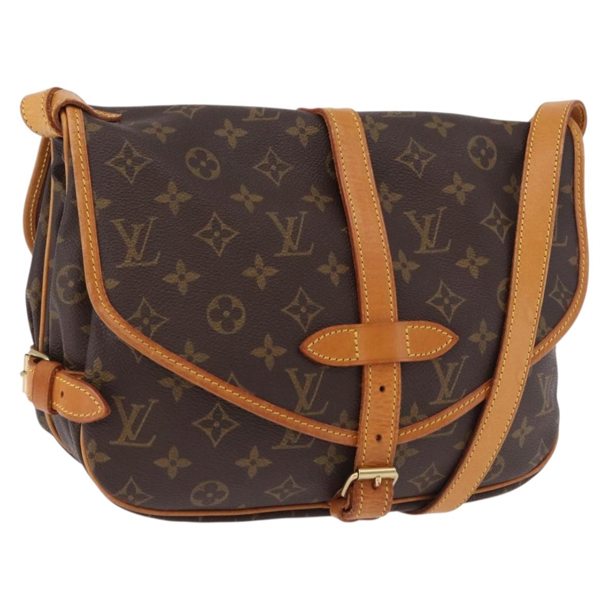 LOUIS VUITTON Monogram Saumur 30 Shoulder Bag M42256 LV Auth 186660A