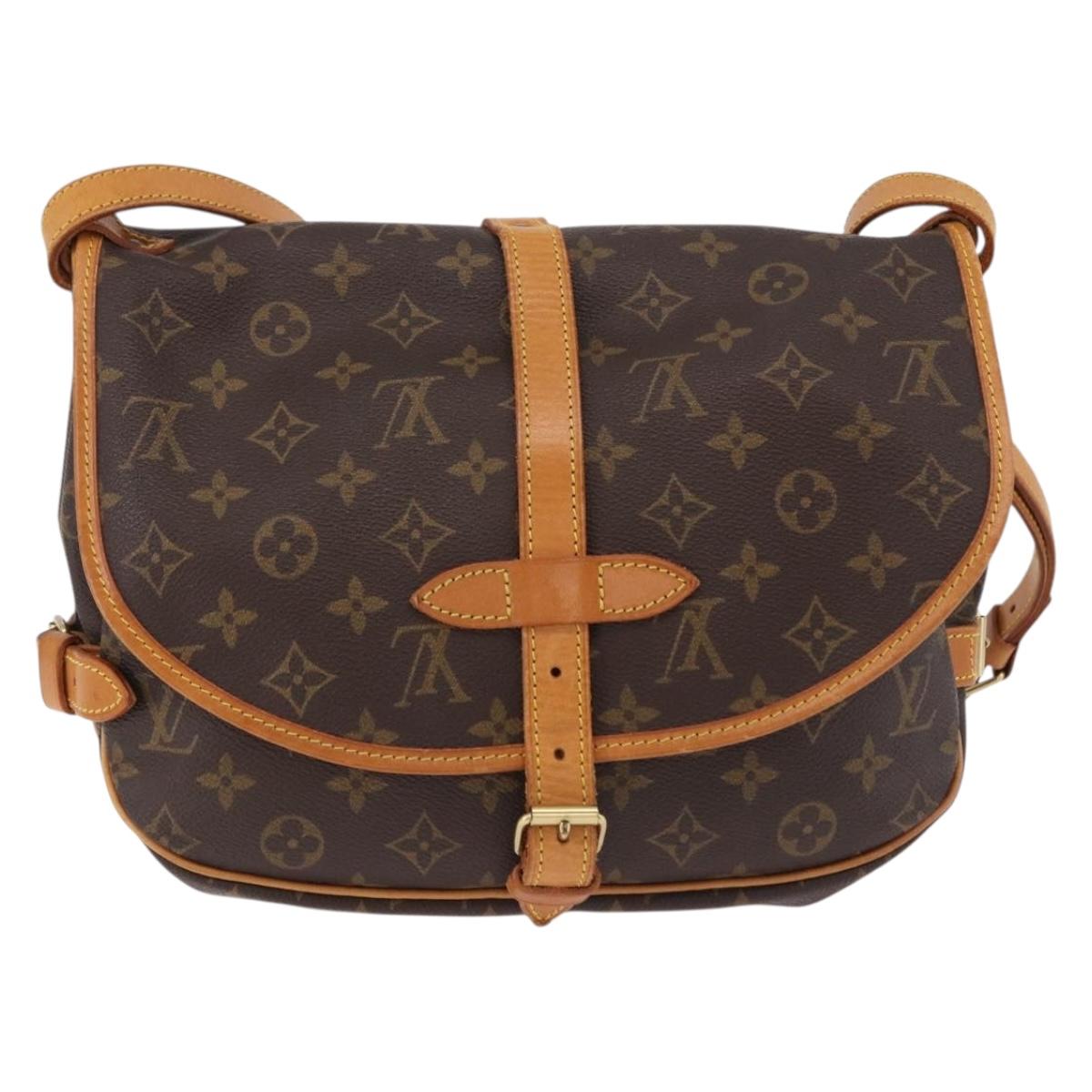 LOUIS VUITTON Monogram Saumur 30 Shoulder Bag M42256 LV Auth 186660A