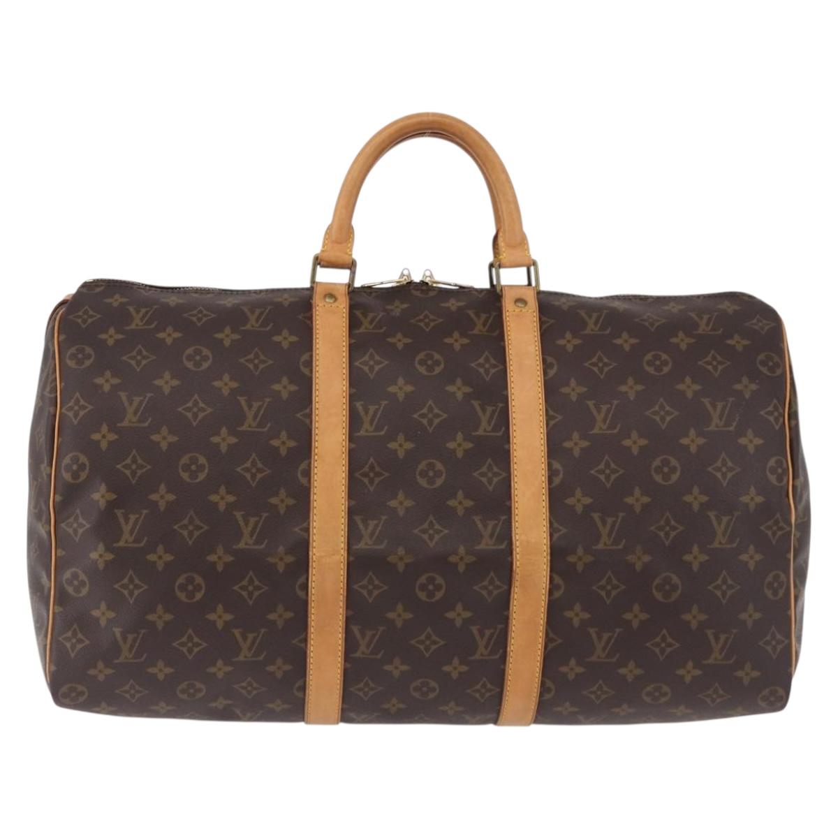 LOUIS VUITTON Monogram Keepall 50 Boston Bag M41426 LV Auth 186662A