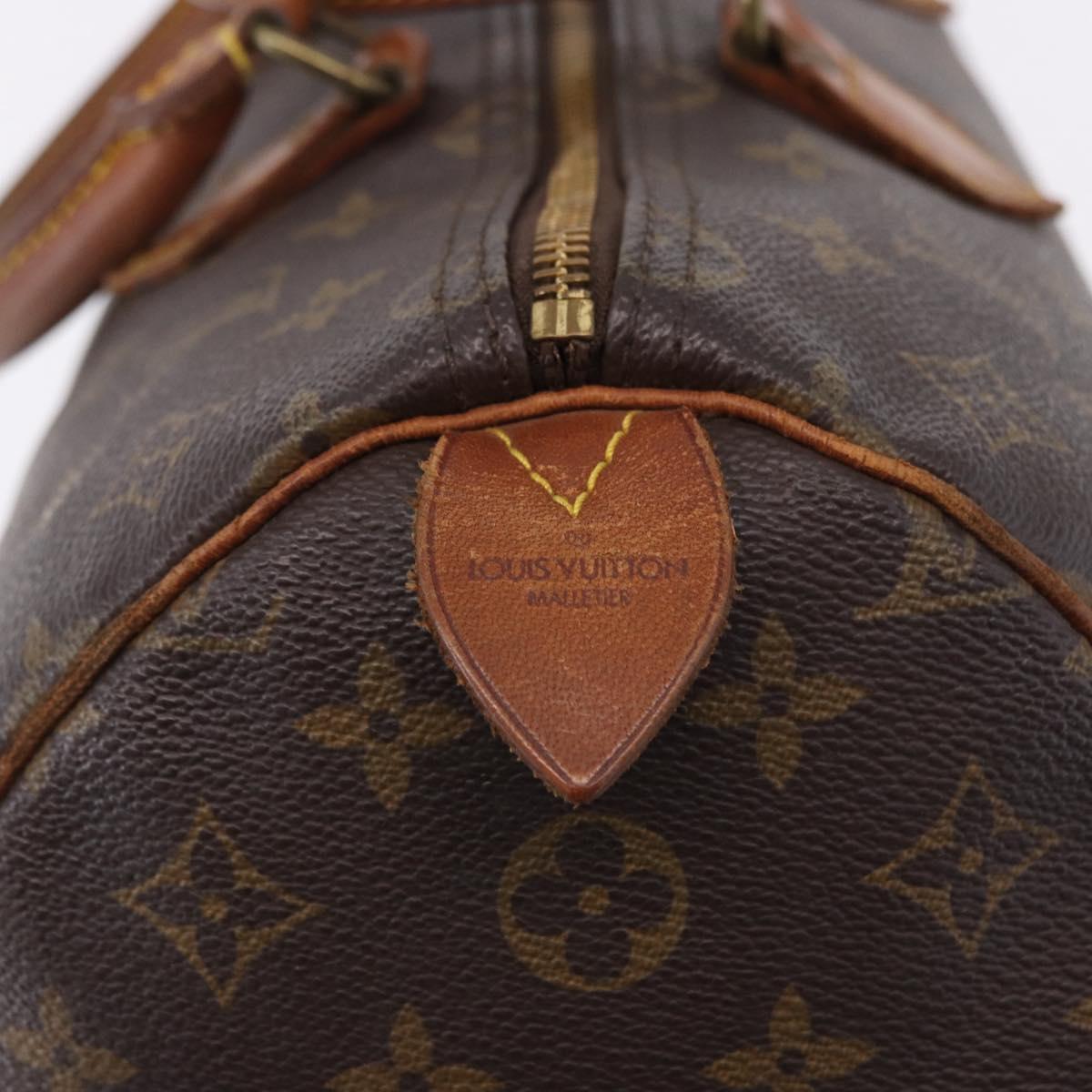 LOUIS VUITTON Monogram Speedy 35 Hand Bag M41524 LV Auth 186664