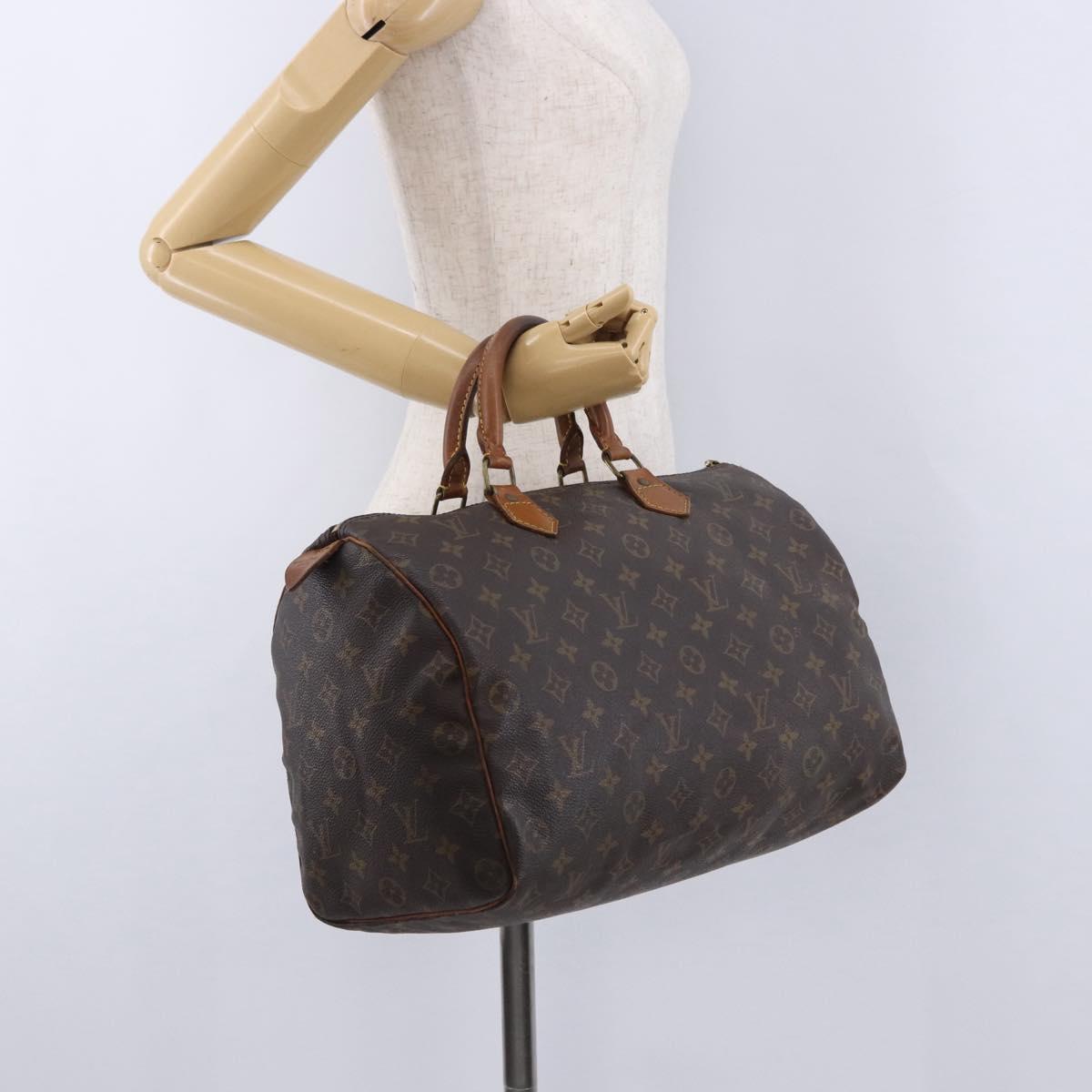 LOUIS VUITTON Monogram Speedy 35 Hand Bag M41524 LV Auth 186664