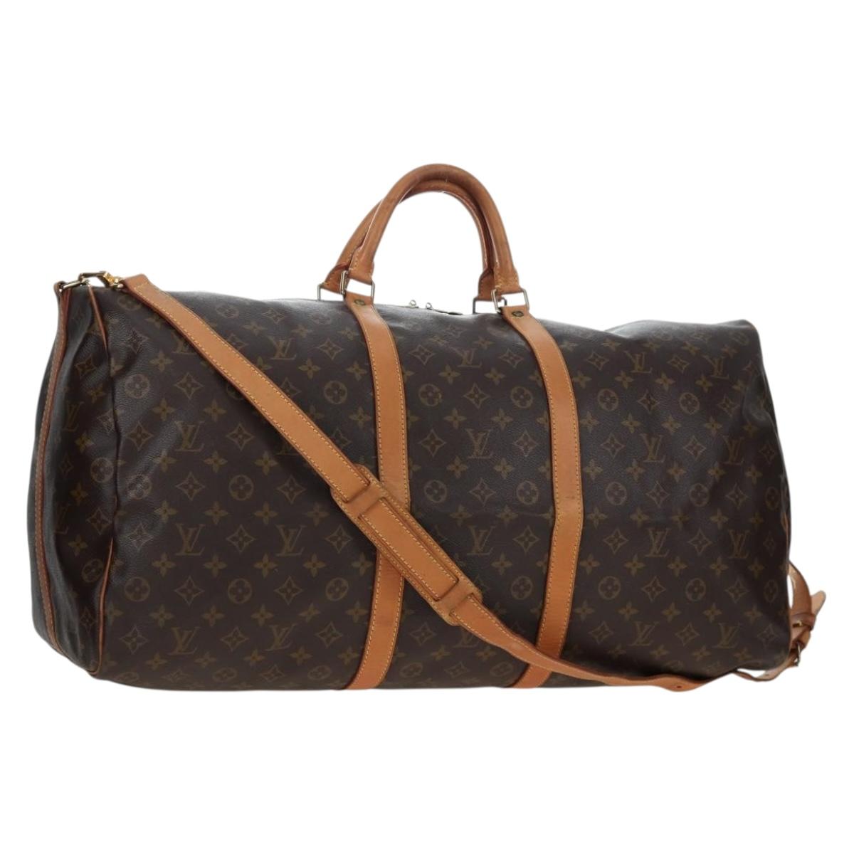 LOUIS VUITTON Monogram Keepall Bandouliere 60 Boston Bag M41412 LV Auth 186675