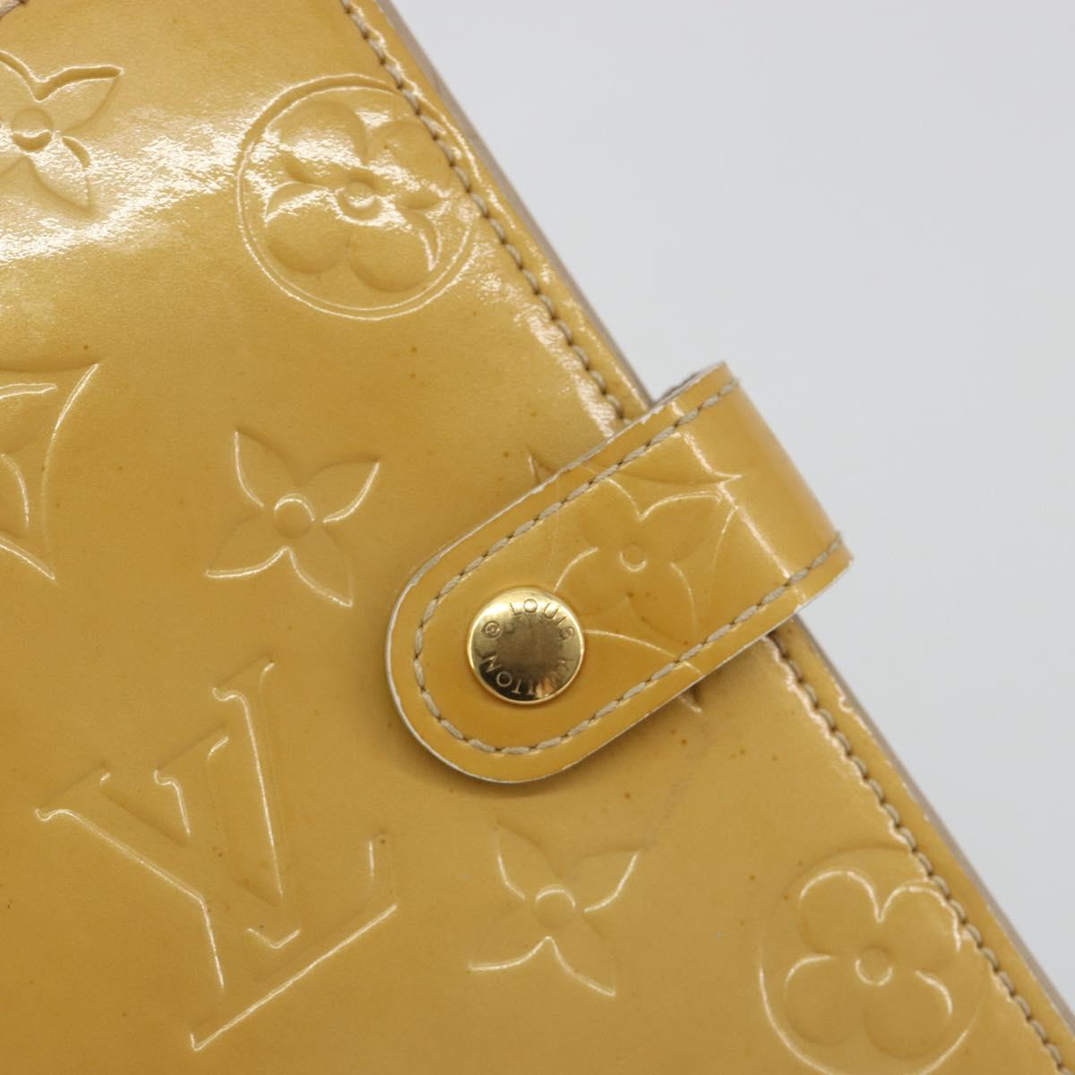 LOUIS VUITTON Monogram Vernis Agenda PM Cover Beige R21001 LV Auth 186685SM