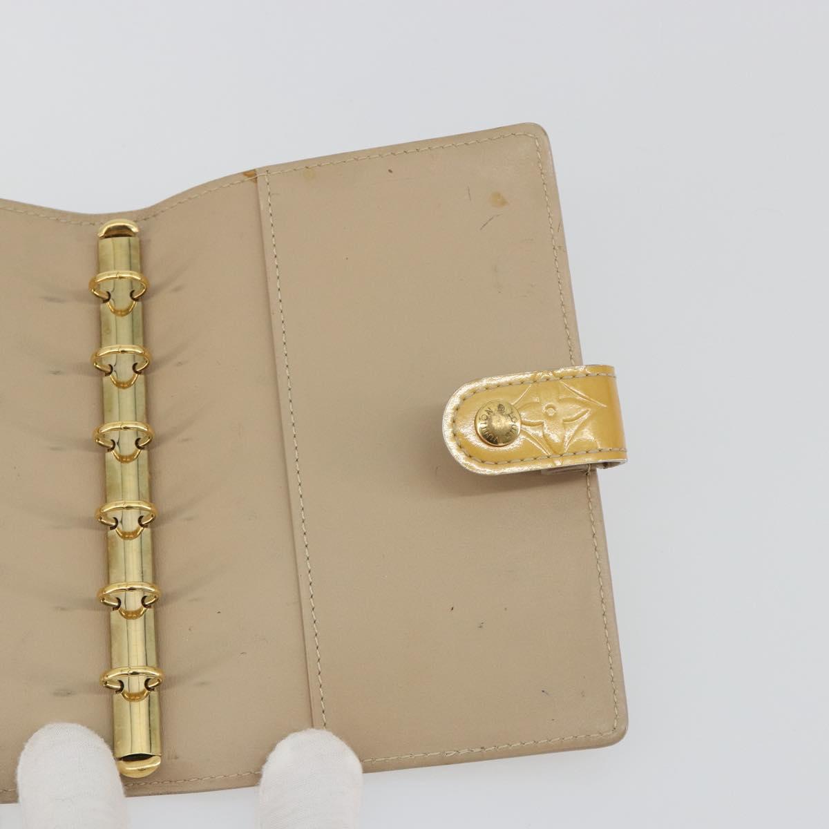 LOUIS VUITTON Monogram Vernis Agenda PM Cover Beige R21001 LV Auth 186685SM