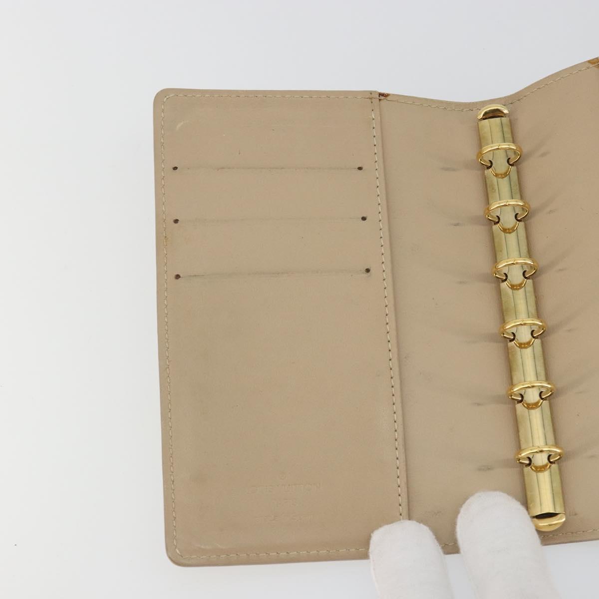 LOUIS VUITTON Monogram Vernis Agenda PM Cover Beige R21001 LV Auth 186685SM